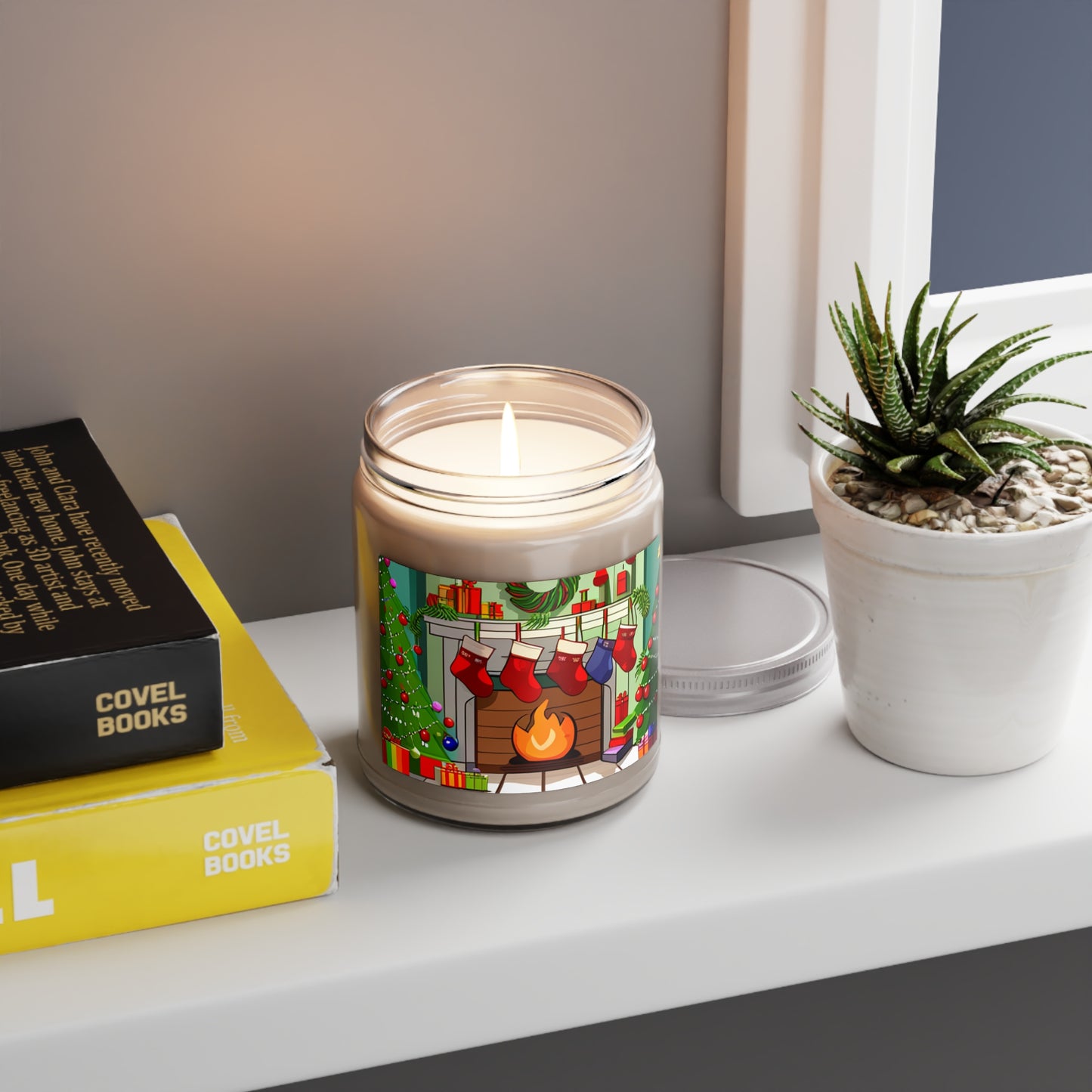 Happy Jolly Holiday Scented Candles, 9oz. Have ayour own minature fireplace and smell of Christmas