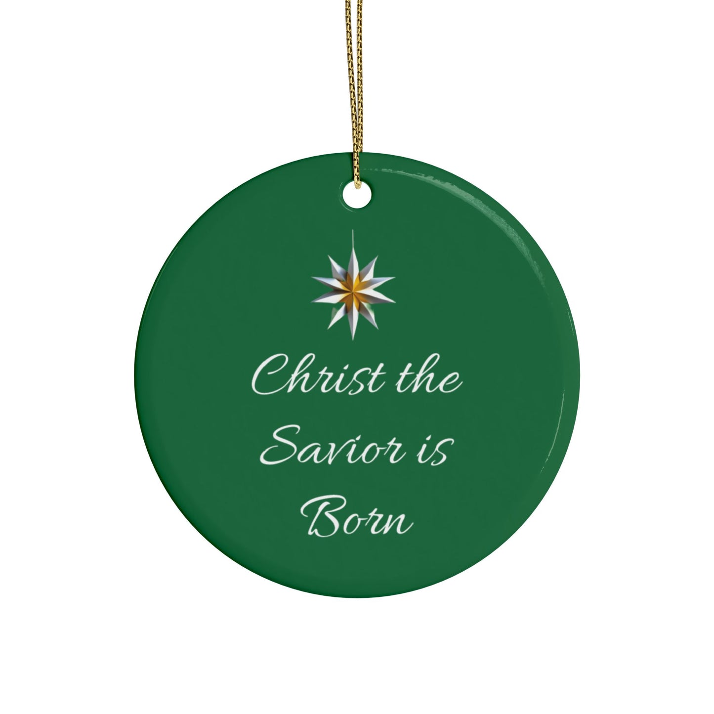 Christ the Savior is Born Ceramic Ornaments (1pcs, 5pcs, 10pcs, 20pcs) Wonderful gift for a friend, family to hang on your tree