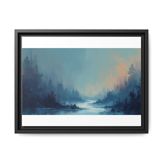 Framed Landscape Art Print, Matte Canvas Wall Decor, Nature Aesthetic, Modern Home Decoration, Gift for Art Lovers