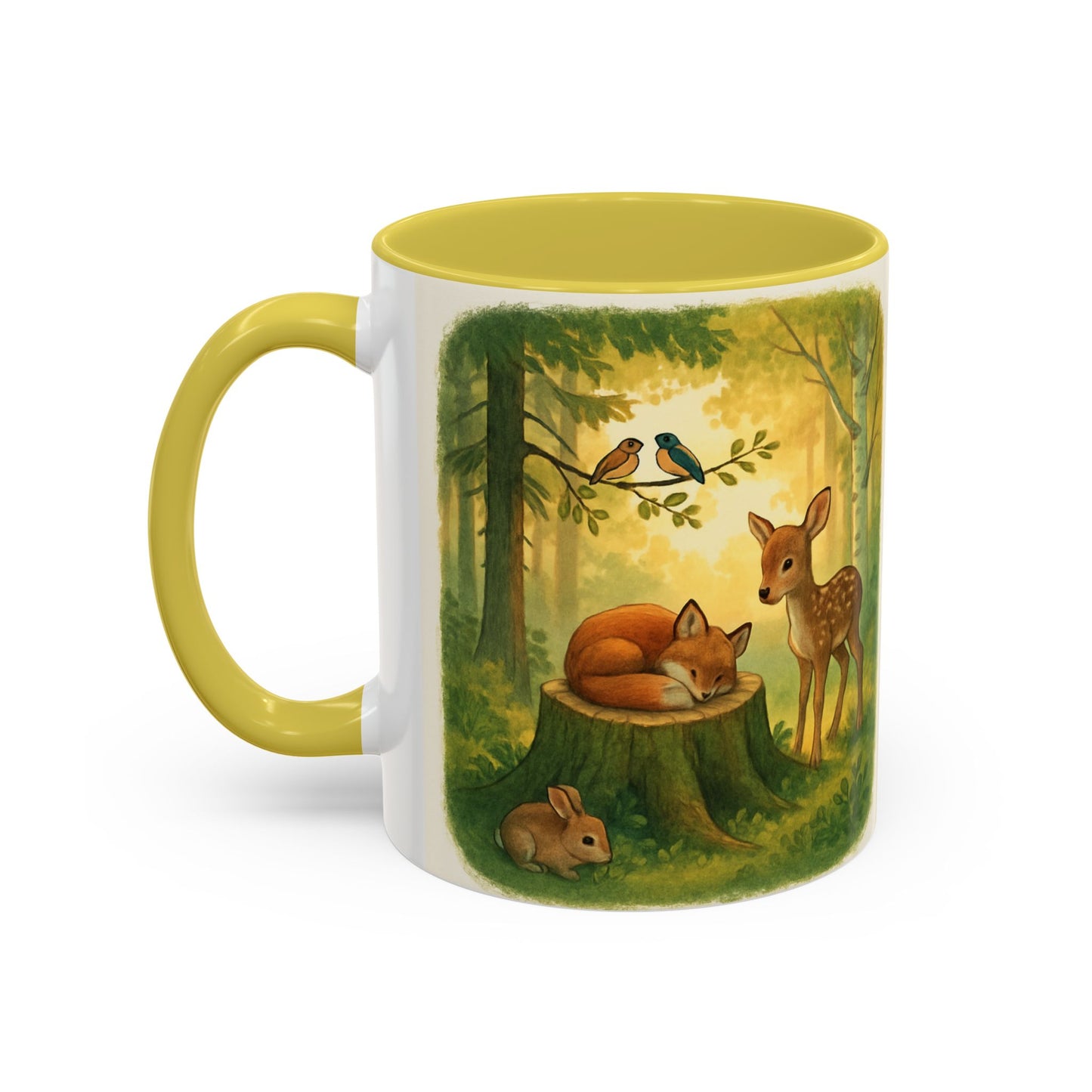 Inspisration Deer and Fox mug— "Lord, let there be peace and let it begin with me"