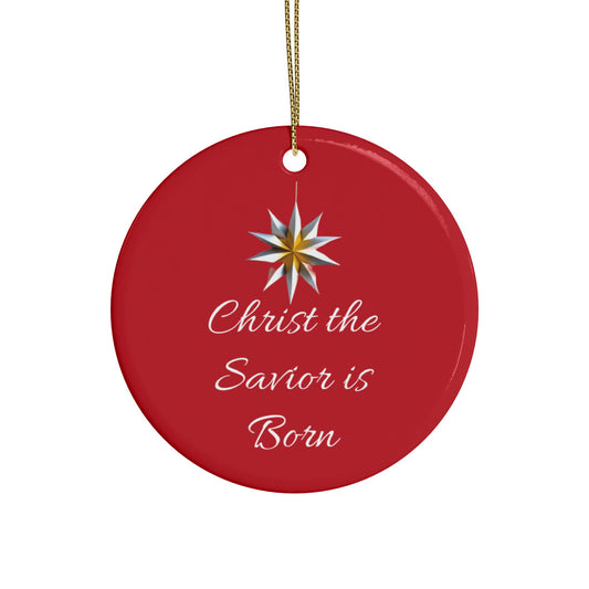 Christ the Savior is Born Ceramic Ornaments (1pcs, 5pcs, 10pcs, 20pcs) Wonderful gift for a friend, family to hang on your tree