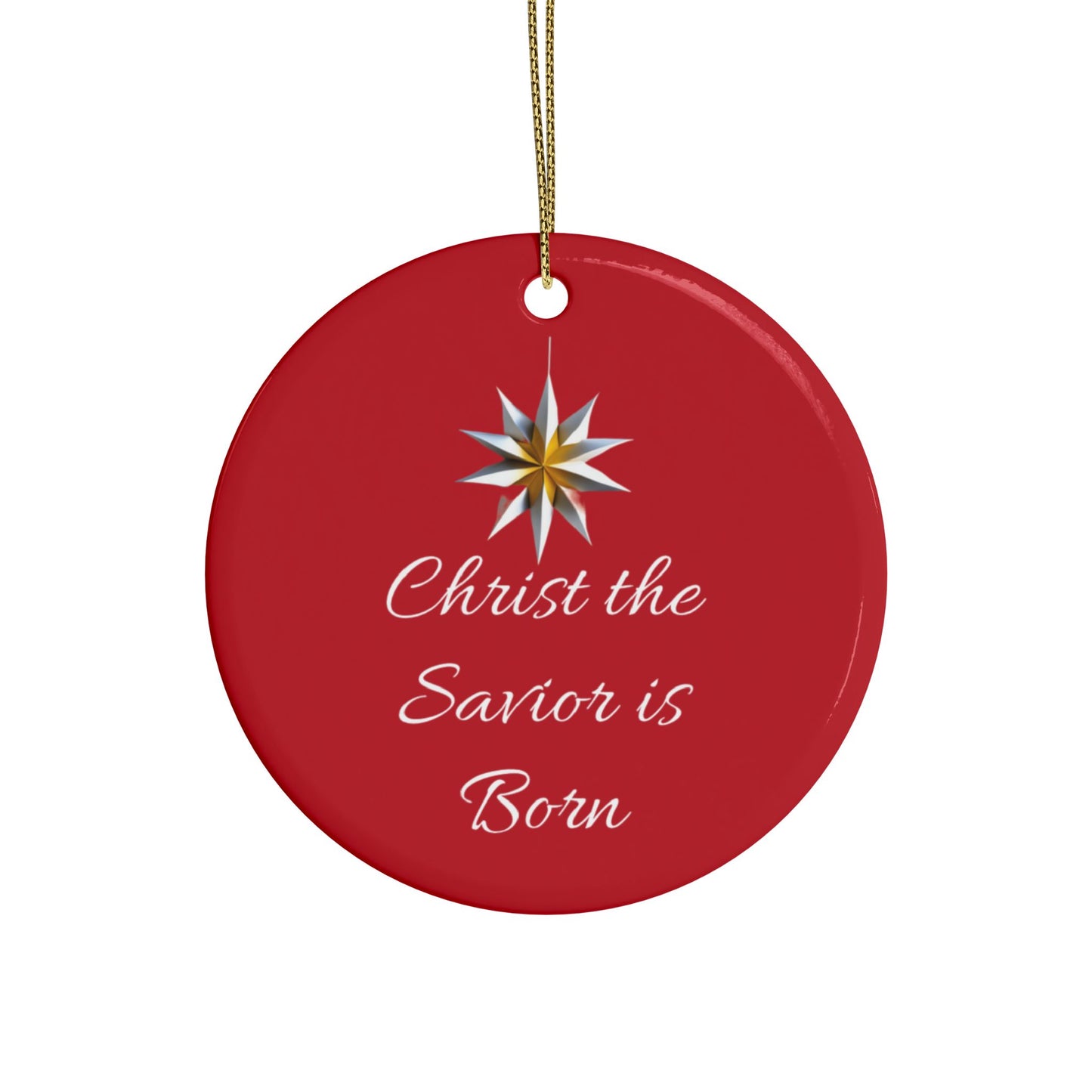 Christ the Savior is Born Ceramic Ornaments (1pcs, 5pcs, 10pcs, 20pcs) Wonderful gift for a friend, family to hang on your tree