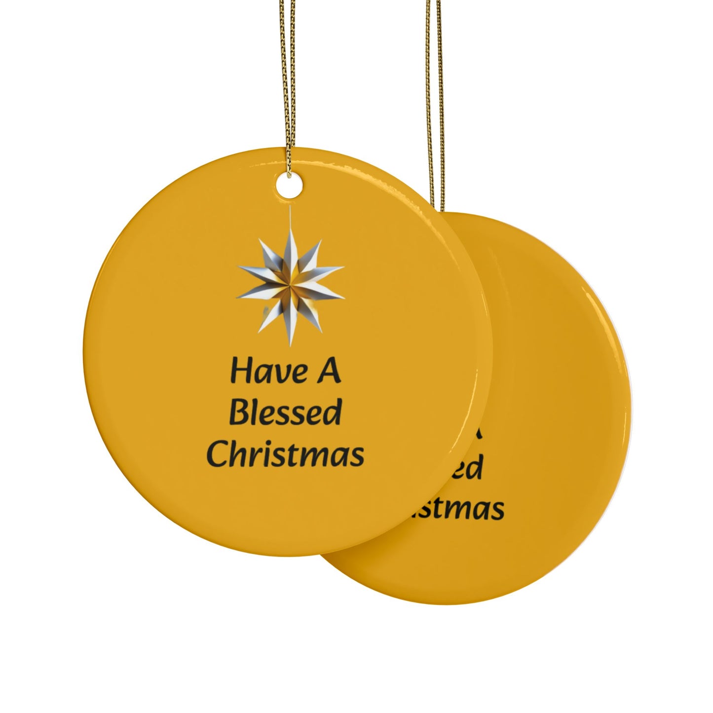 Have a Blessed Christmas Ceramic Ornaments (1pcs, 5pcs, 10pcs, 20pcs)
