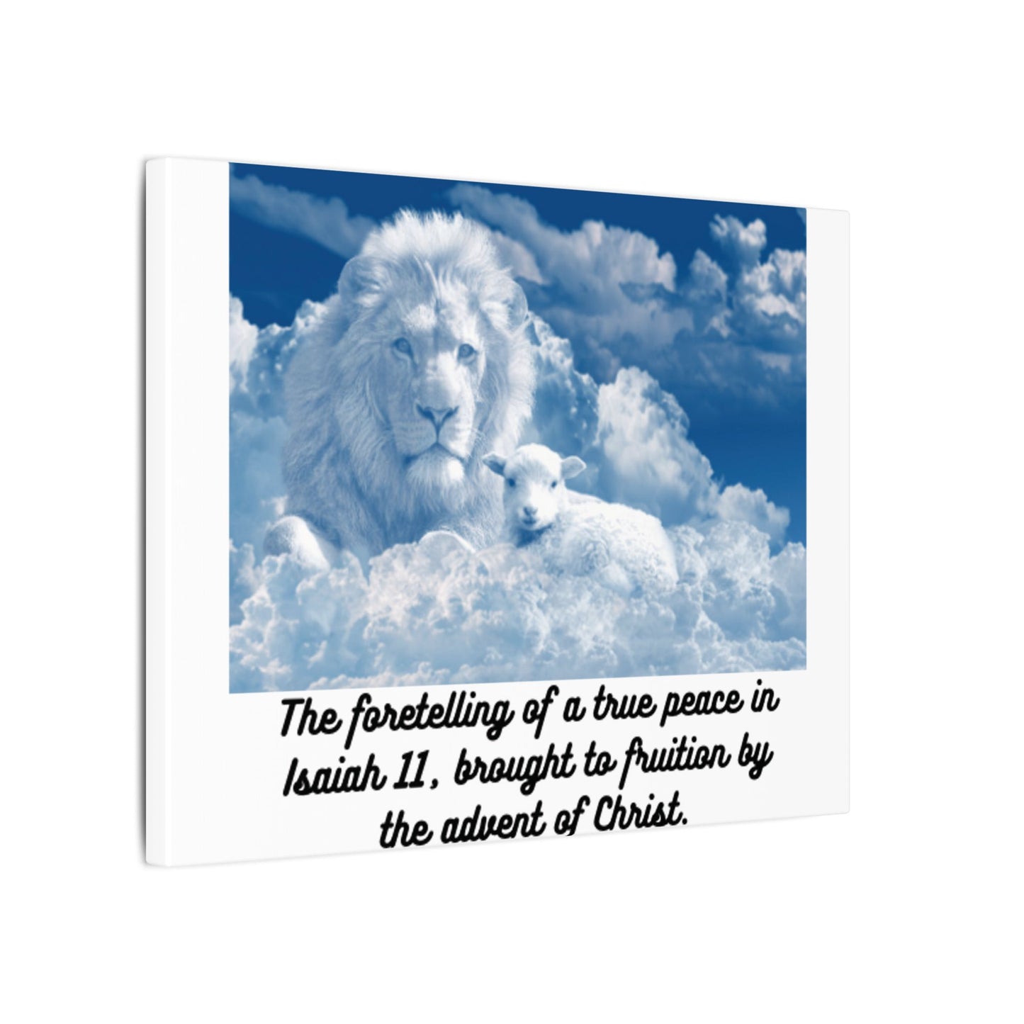True Peace prophesied in Isaiah 11.  Wall Hanging Heart felt, beautiful, hopeful image of God's true world peace  Inspiring Gift