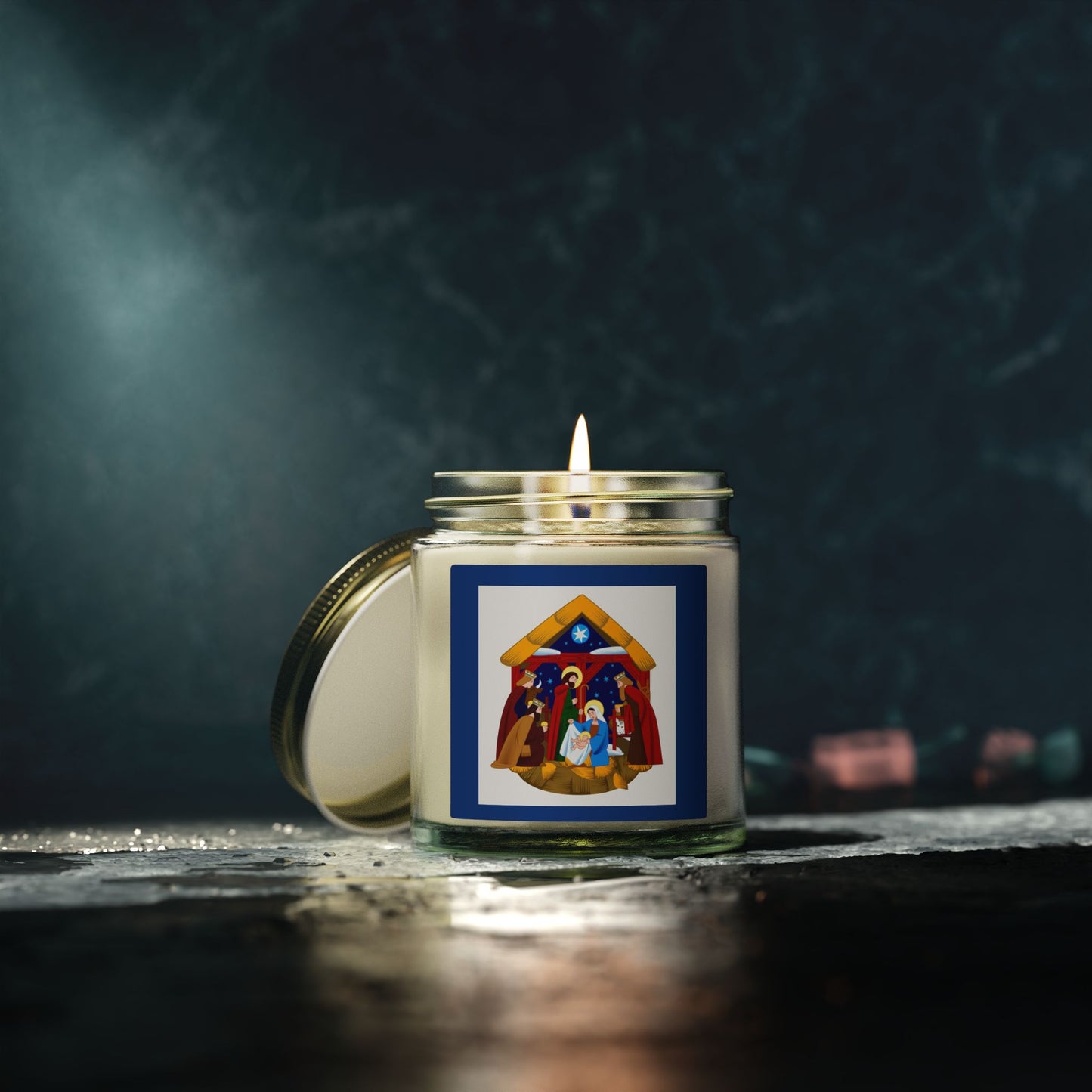 Nativity Scene Scented Candles, Cozy Home Decor, Holiday Gift, Aromatherapy, Christmas, Spiritual Healing, Unique Candles