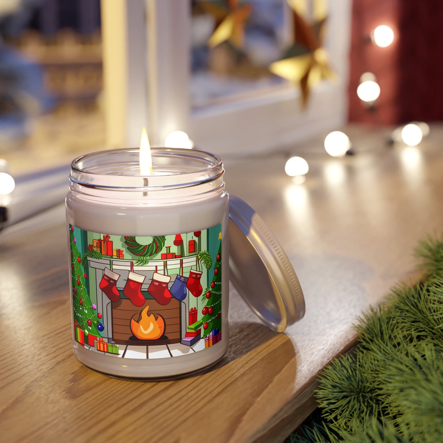 Happy Jolly Holiday Scented Candles, 9oz. Have ayour own minature fireplace and smell of Christmas