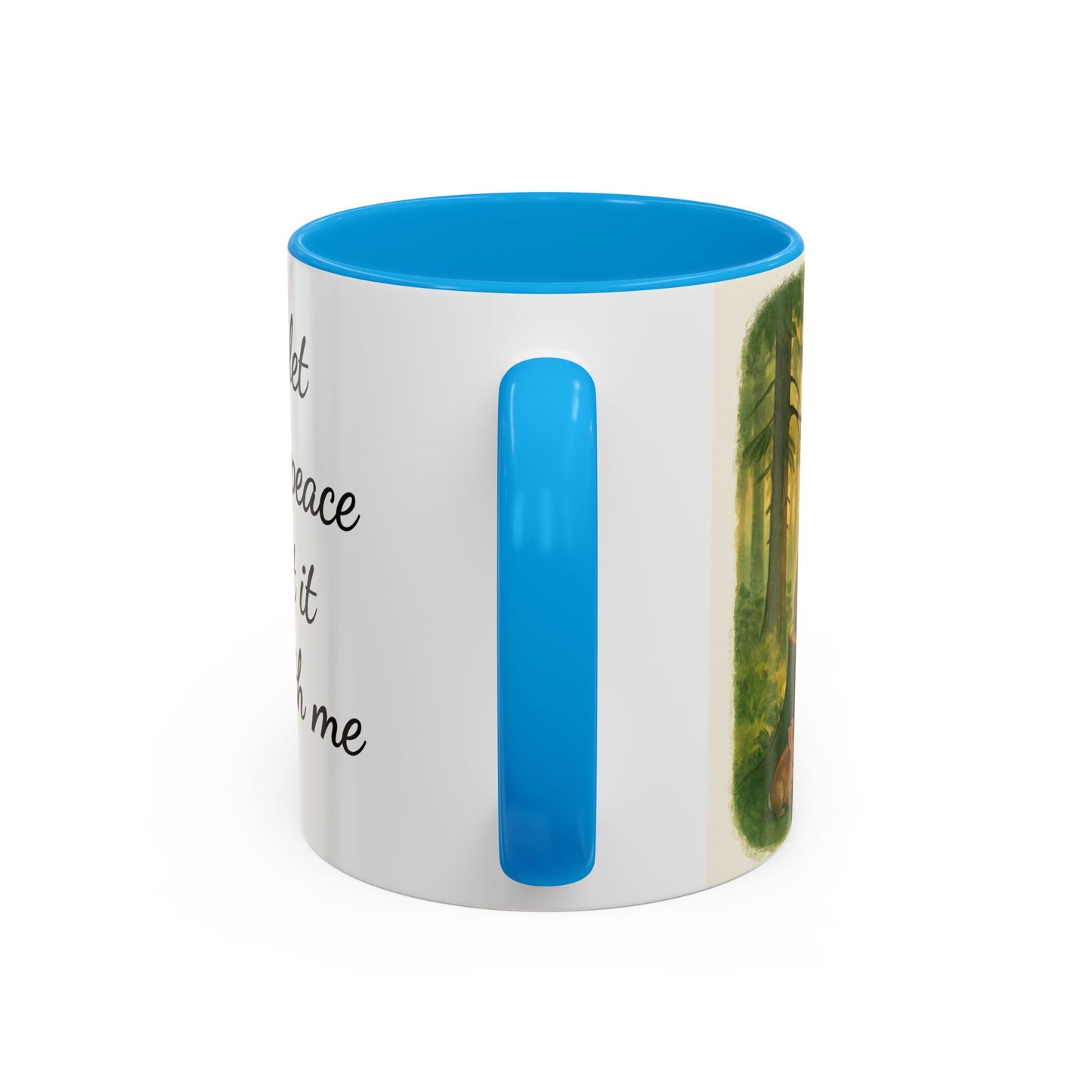 Inspisration Deer and Fox mug— "Lord, let there be peace and let it begin with me"