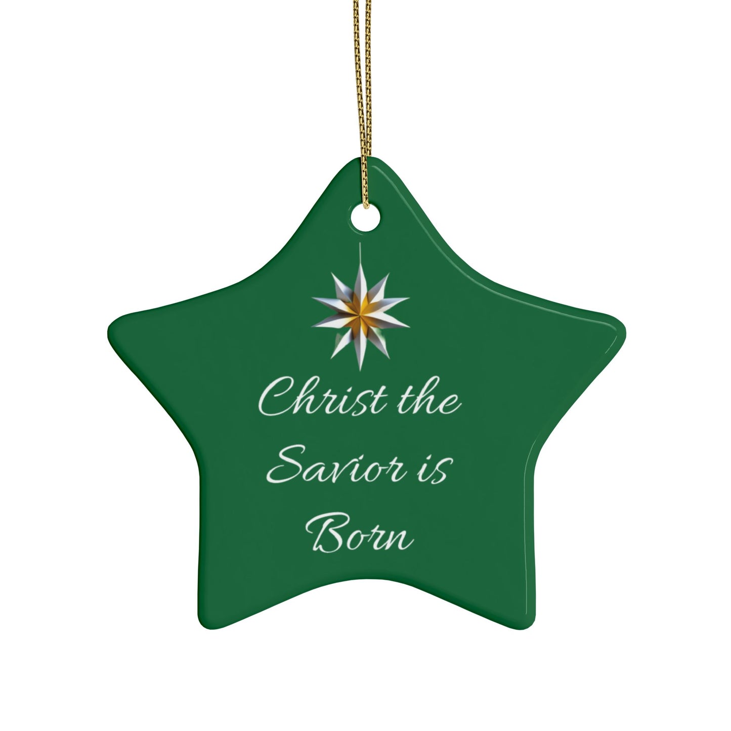Christ the Savior is Born Ceramic Ornaments (1pcs, 5pcs, 10pcs, 20pcs) Wonderful gift for a friend, family to hang on your tree