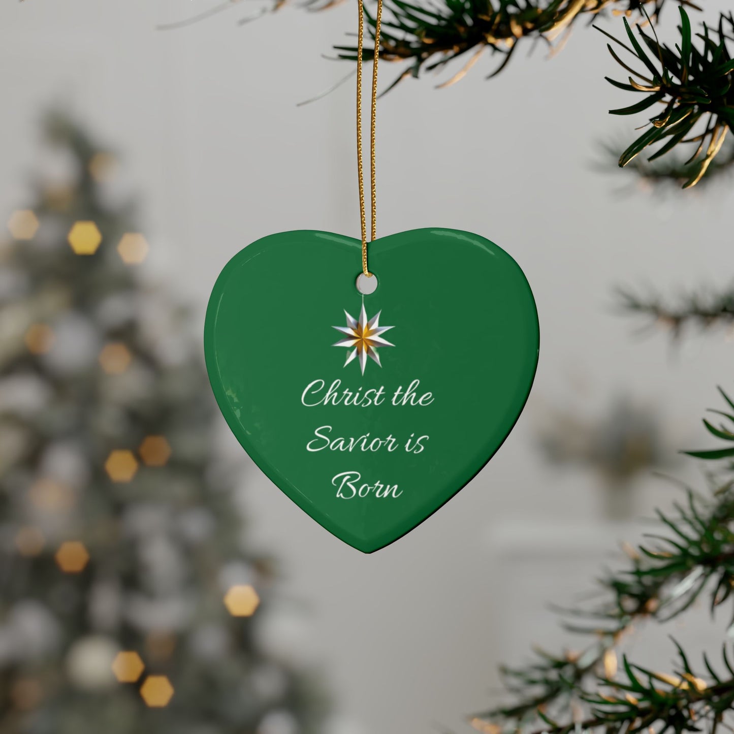 Christ the Savior is Born Ceramic Ornaments (1pcs, 5pcs, 10pcs, 20pcs) Wonderful gift for a friend, family to hang on your tree