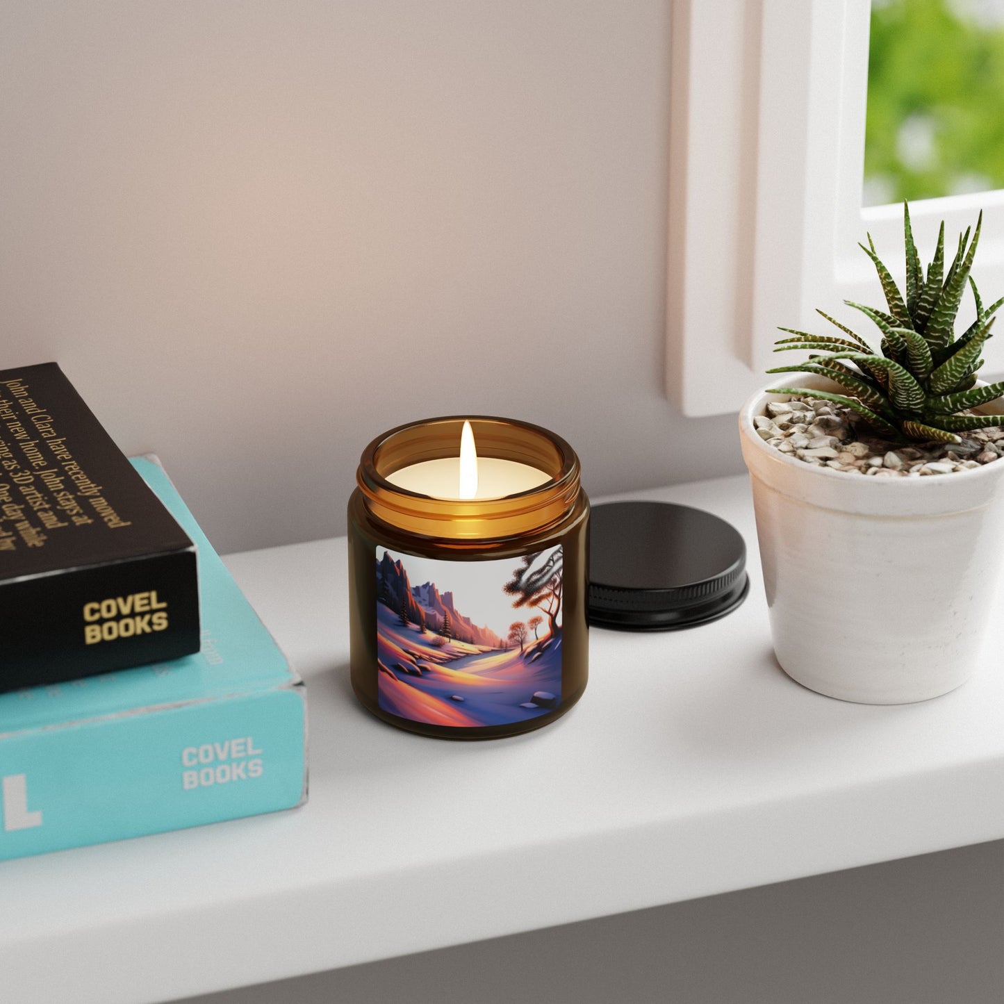 Serene Sunset Scented Soy Candle - Relaxing Aromas for Home Decor, Gifts for Her, Self-Care Items, Cozy Nights, Eco-Friendly