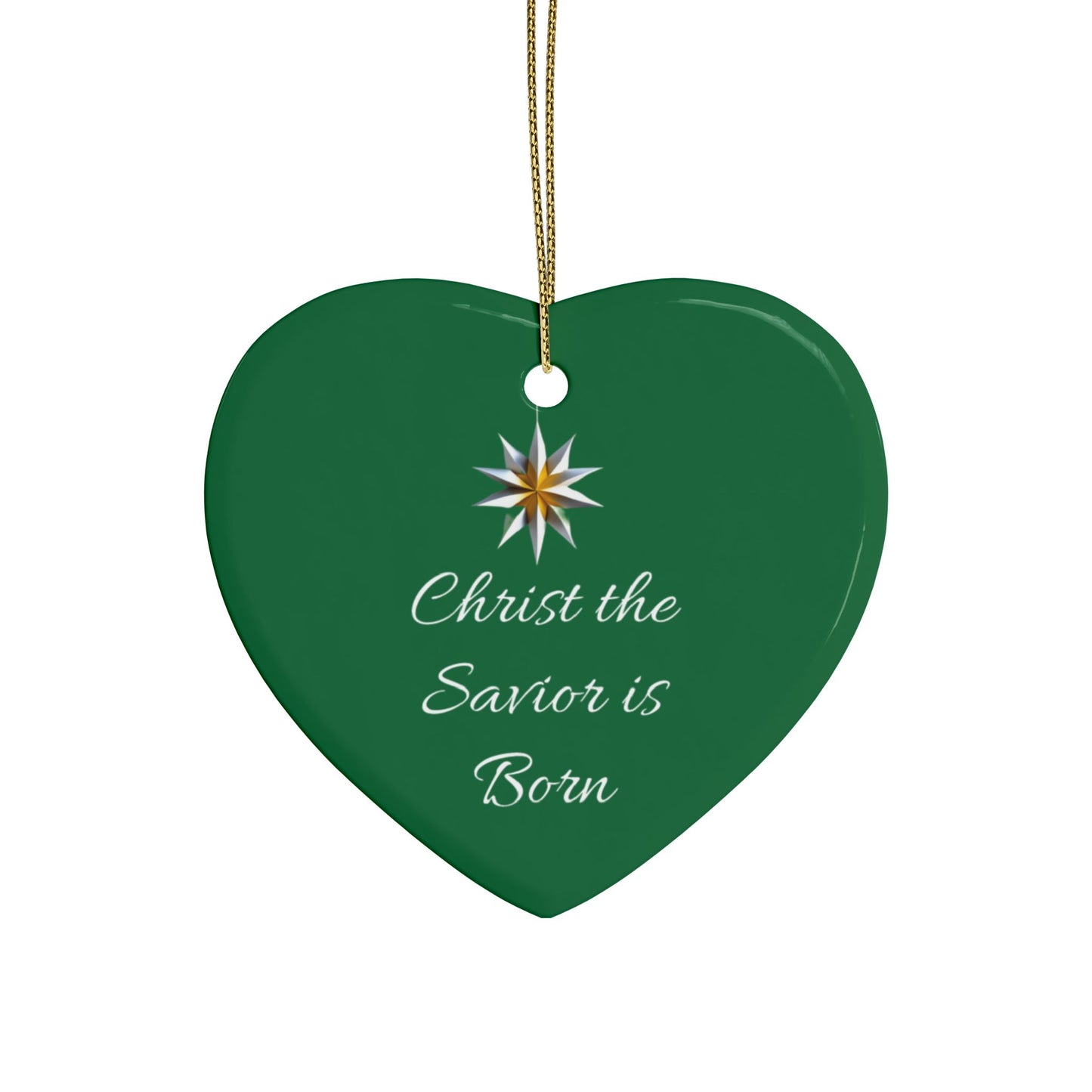 Christ the Savior is Born Ceramic Ornaments (1pcs, 5pcs, 10pcs, 20pcs) Wonderful gift for a friend, family to hang on your tree