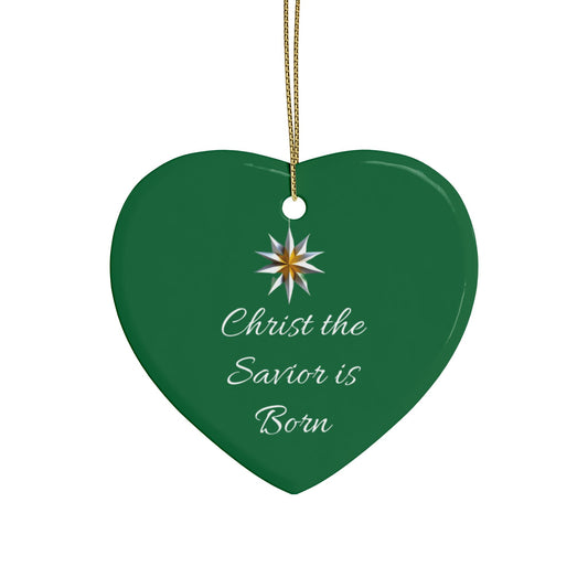 Christ the Savior is Born Ceramic Ornaments (1pcs, 5pcs, 10pcs, 20pcs) Wonderful gift for a friend, family to hang on your tree