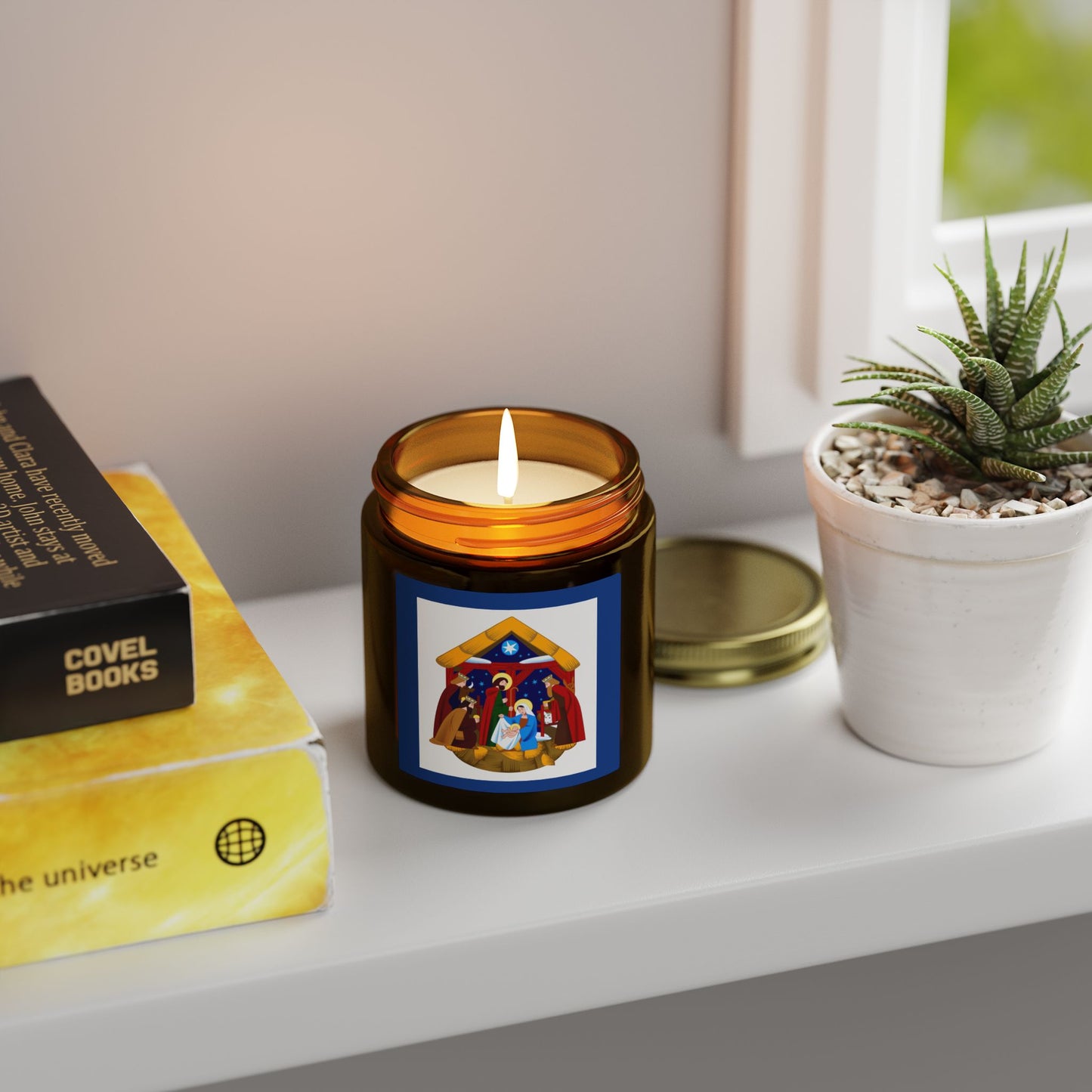 Nativity Scene Scented Candles, Cozy Home Decor, Holiday Gift, Aromatherapy, Christmas, Spiritual Healing, Unique Candles