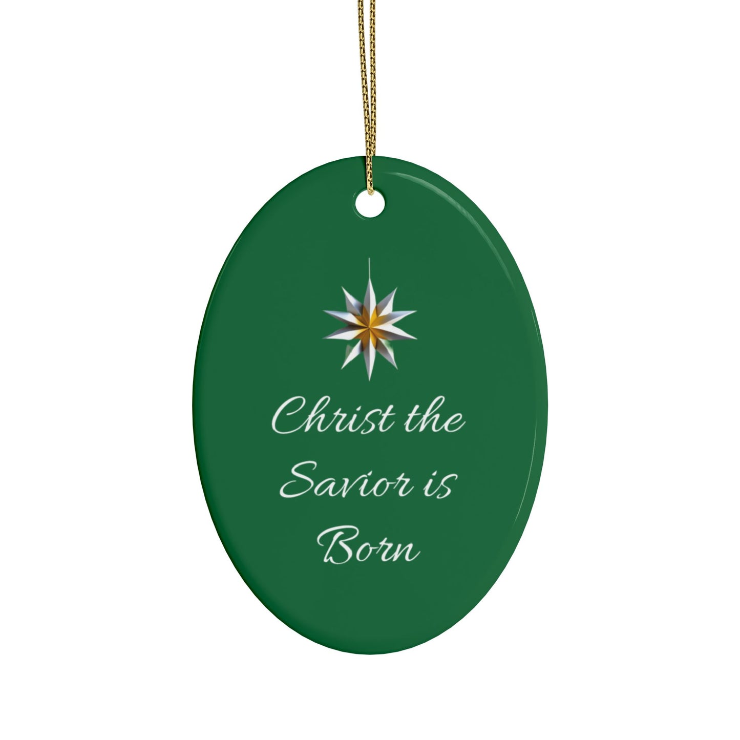 Christ the Savior is Born Ceramic Ornaments (1pcs, 5pcs, 10pcs, 20pcs) Wonderful gift for a friend, family to hang on your tree