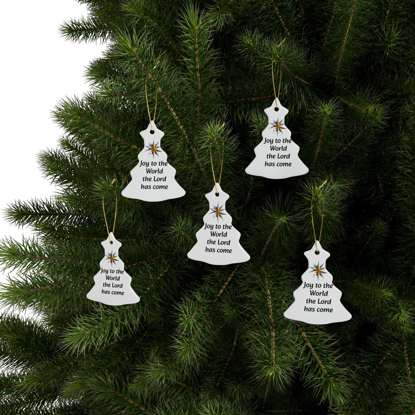 Joy to the World Ceramic Ornaments (1pcs, 5pcs, 10pcs, 20pcs)