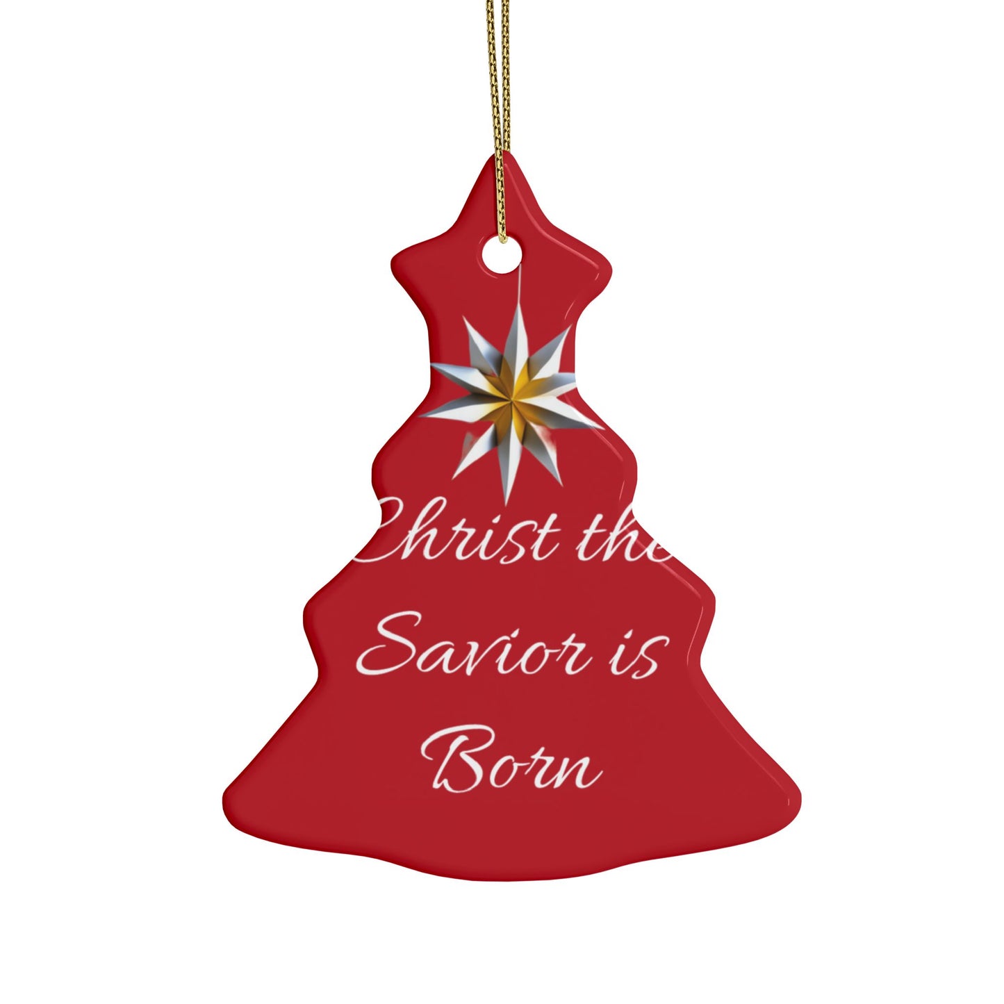 Christ the Savior is Born Ceramic Ornaments (1pcs, 5pcs, 10pcs, 20pcs) Wonderful gift for a friend, family to hang on your tree