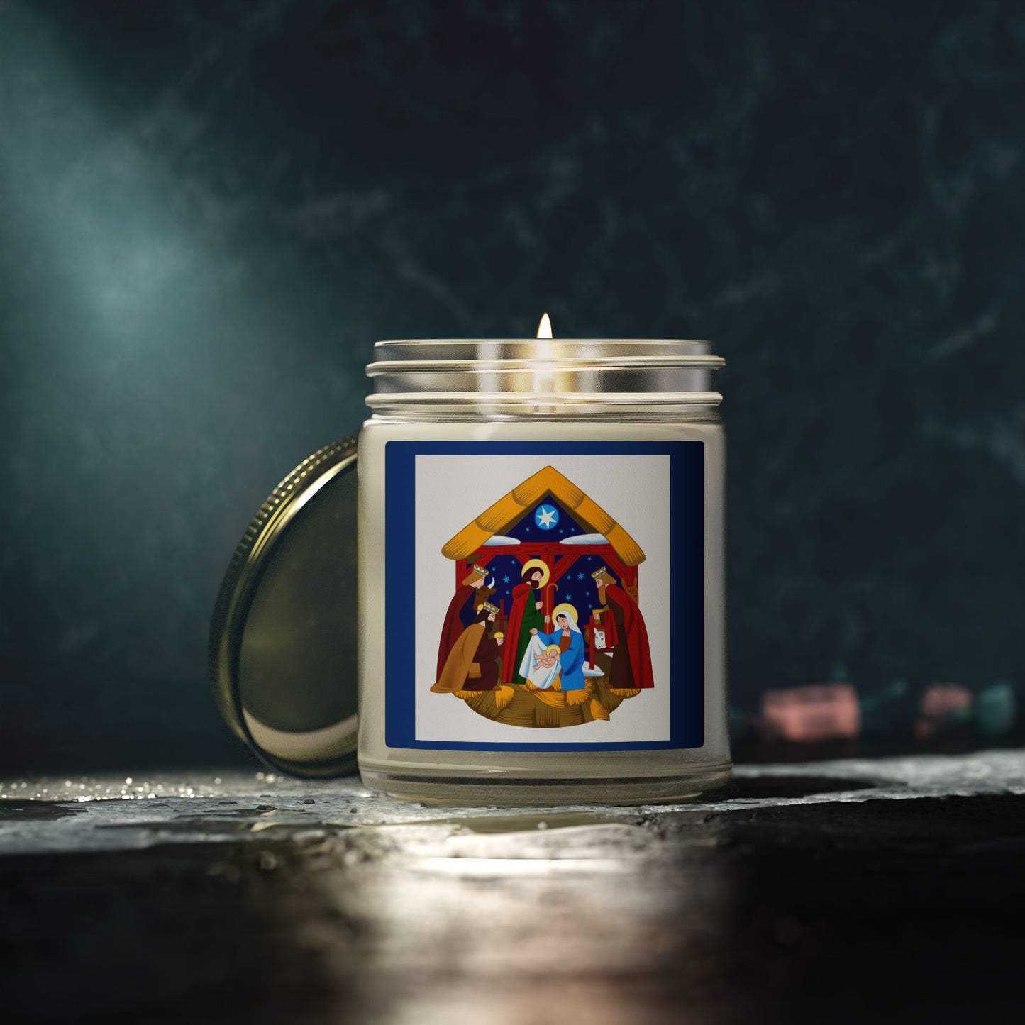 Nativity Scene Scented Candles, Cozy Home Decor, Holiday Gift, Aromatherapy, Christmas, Spiritual Healing, Unique Candles