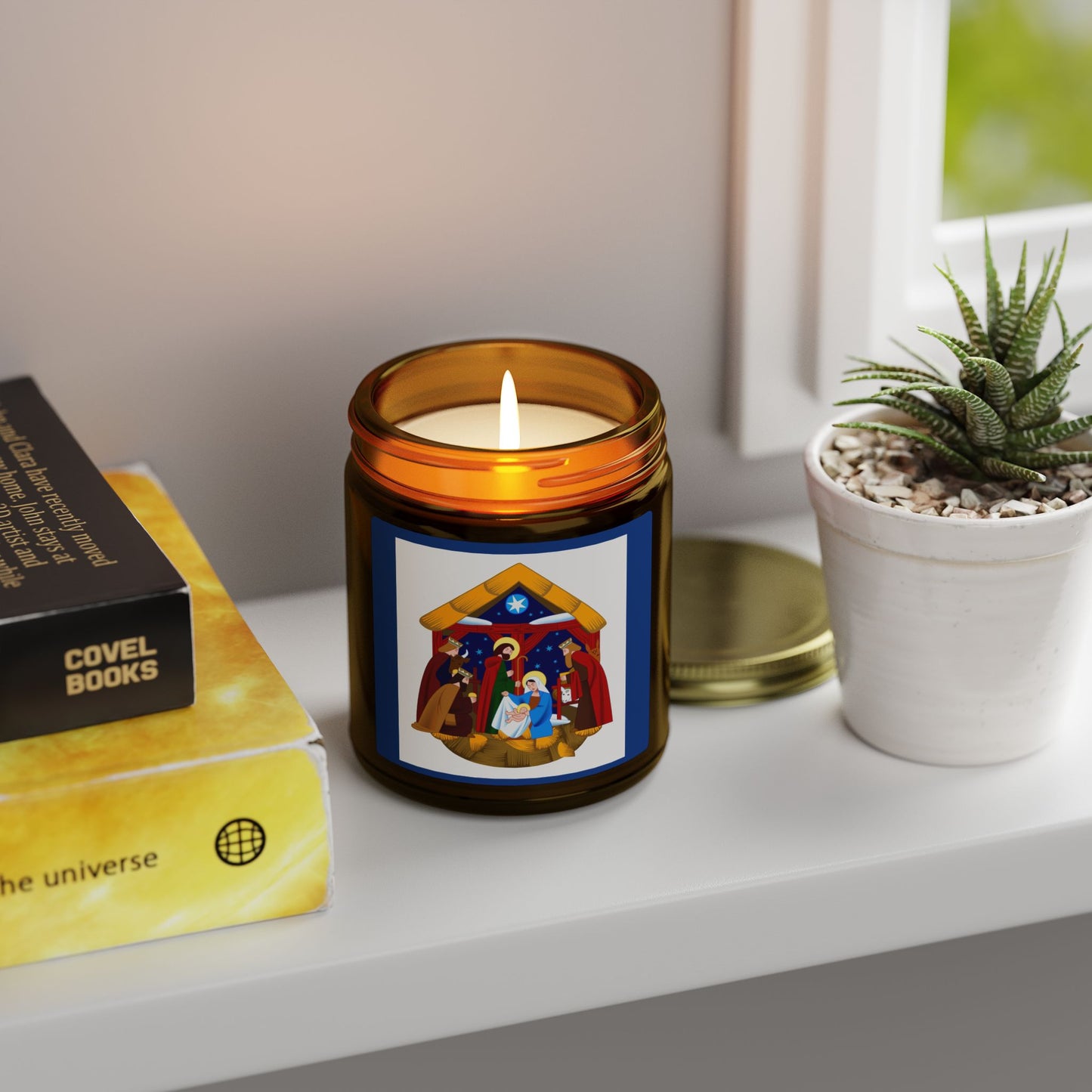 Nativity Scene Scented Candles, Cozy Home Decor, Holiday Gift, Aromatherapy, Christmas, Spiritual Healing, Unique Candles