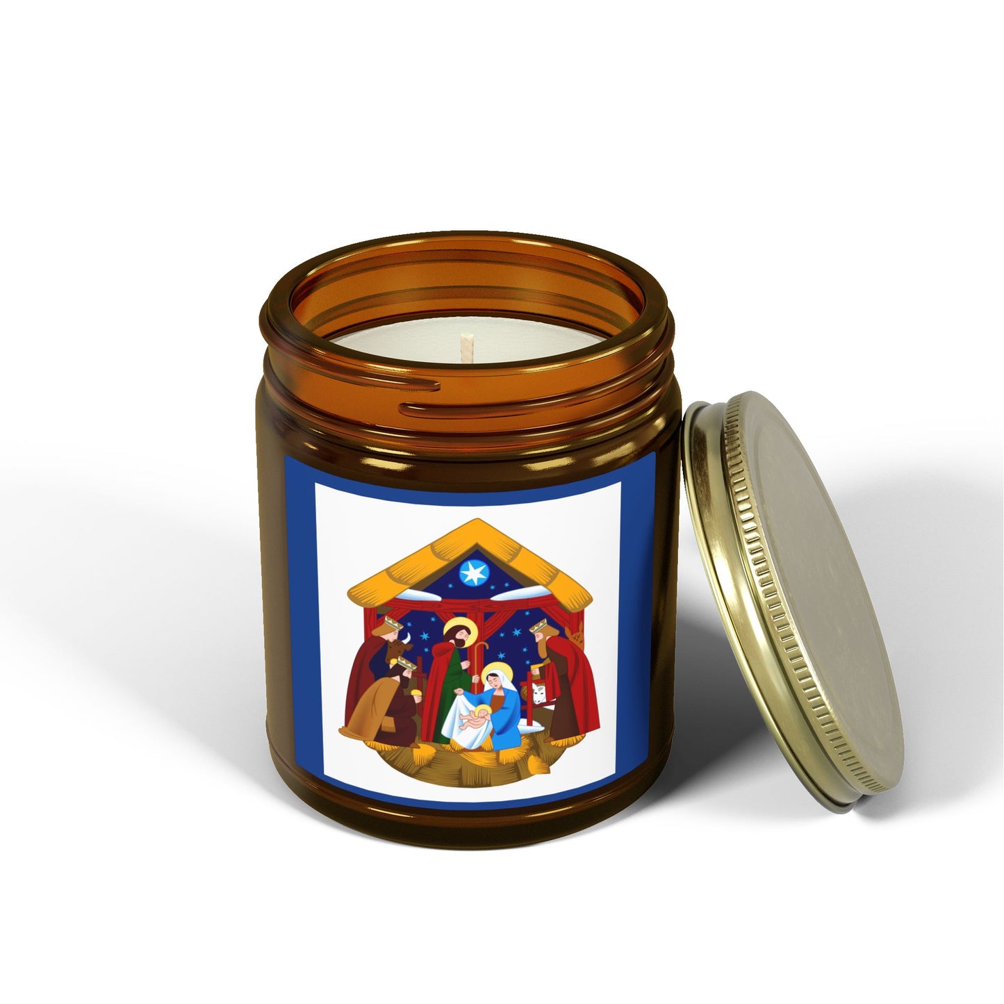 Nativity Scene Scented Candles, Cozy Home Decor, Holiday Gift, Aromatherapy, Christmas, Spiritual Healing, Unique Candles