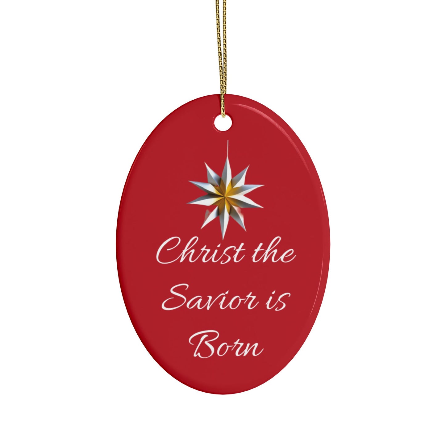 Christ the Savior is Born Ceramic Ornaments (1pcs, 5pcs, 10pcs, 20pcs) Wonderful gift for a friend, family to hang on your tree