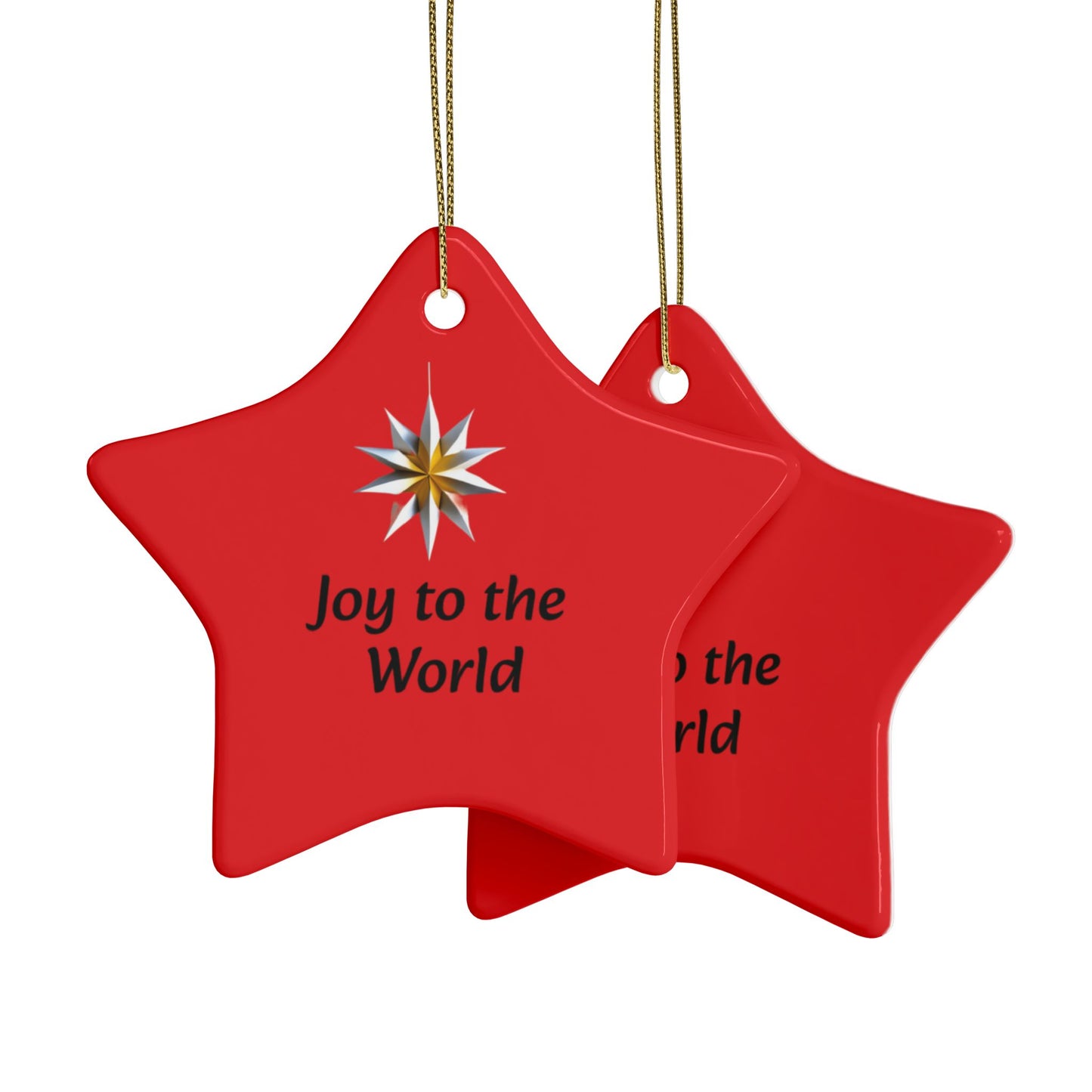 Joy to the World Ceramic Ornaments (1pcs, 5pcs,10 and 20 piece bundles). Wonderful individual gifts