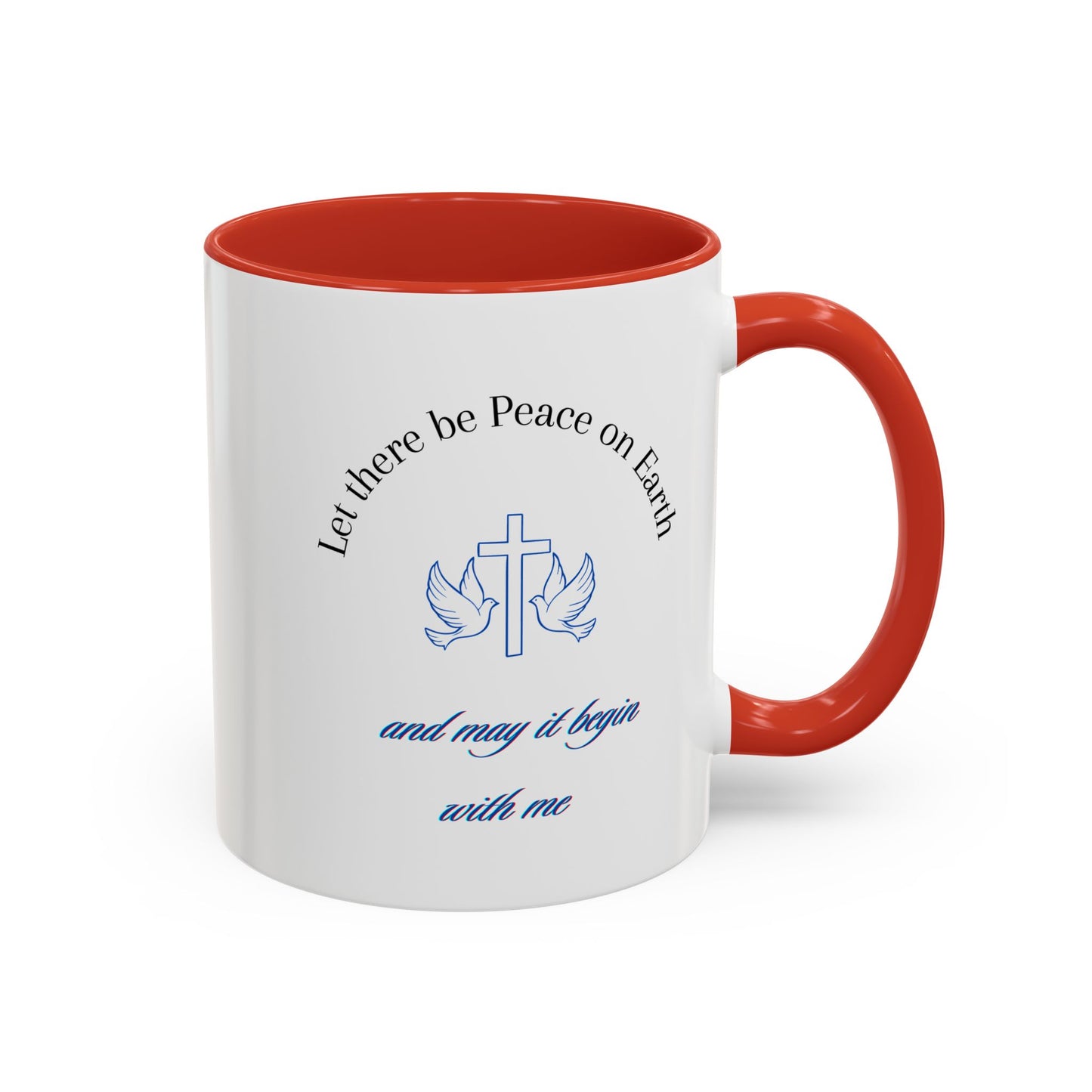 Inspirational, Reminding us of the need for Christ true peace Accent Coffee Mug, 11oz. Wonderful gift for self or a friend