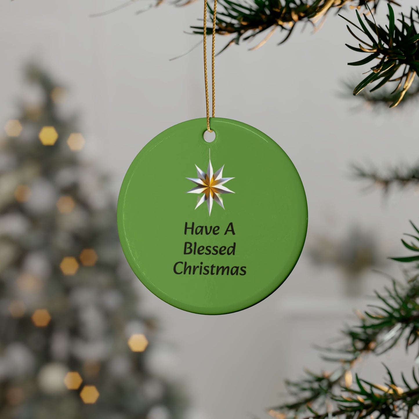 Have a Blessed Christmas Ceramic Ornaments (1pcs, 5pcs, 10pcs, 20pcs)