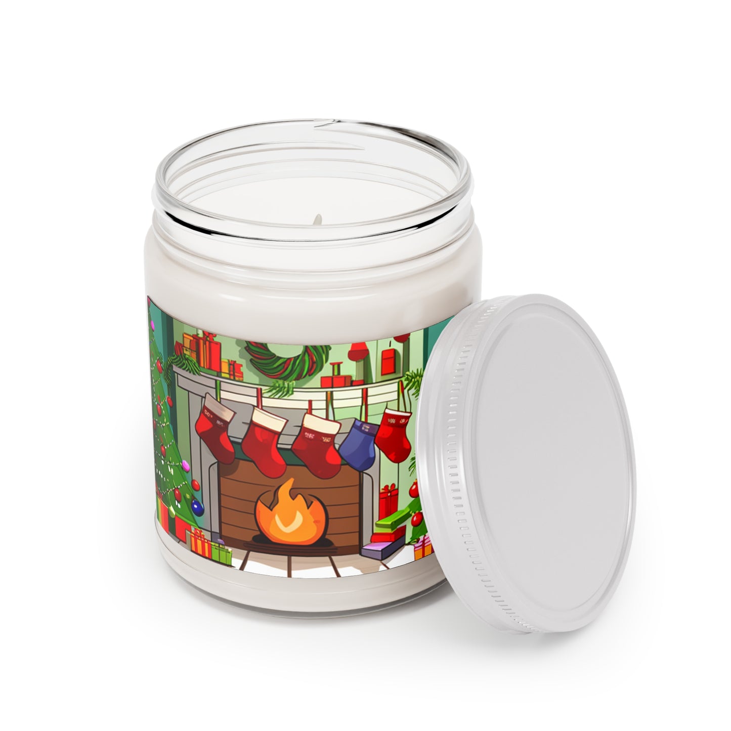 Happy Jolly Holiday Scented Candles, 9oz. Have ayour own minature fireplace and smell of Christmas