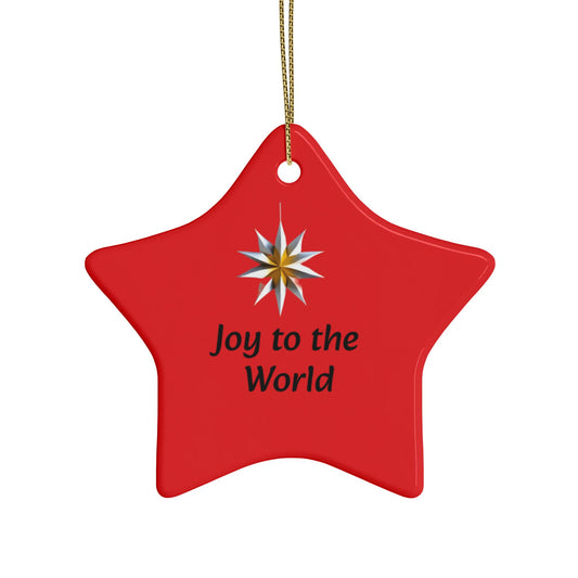 Joy to the World Ceramic Ornaments (1pcs, 5pcs,10 and 20 piece bundles). Wonderful individual gifts