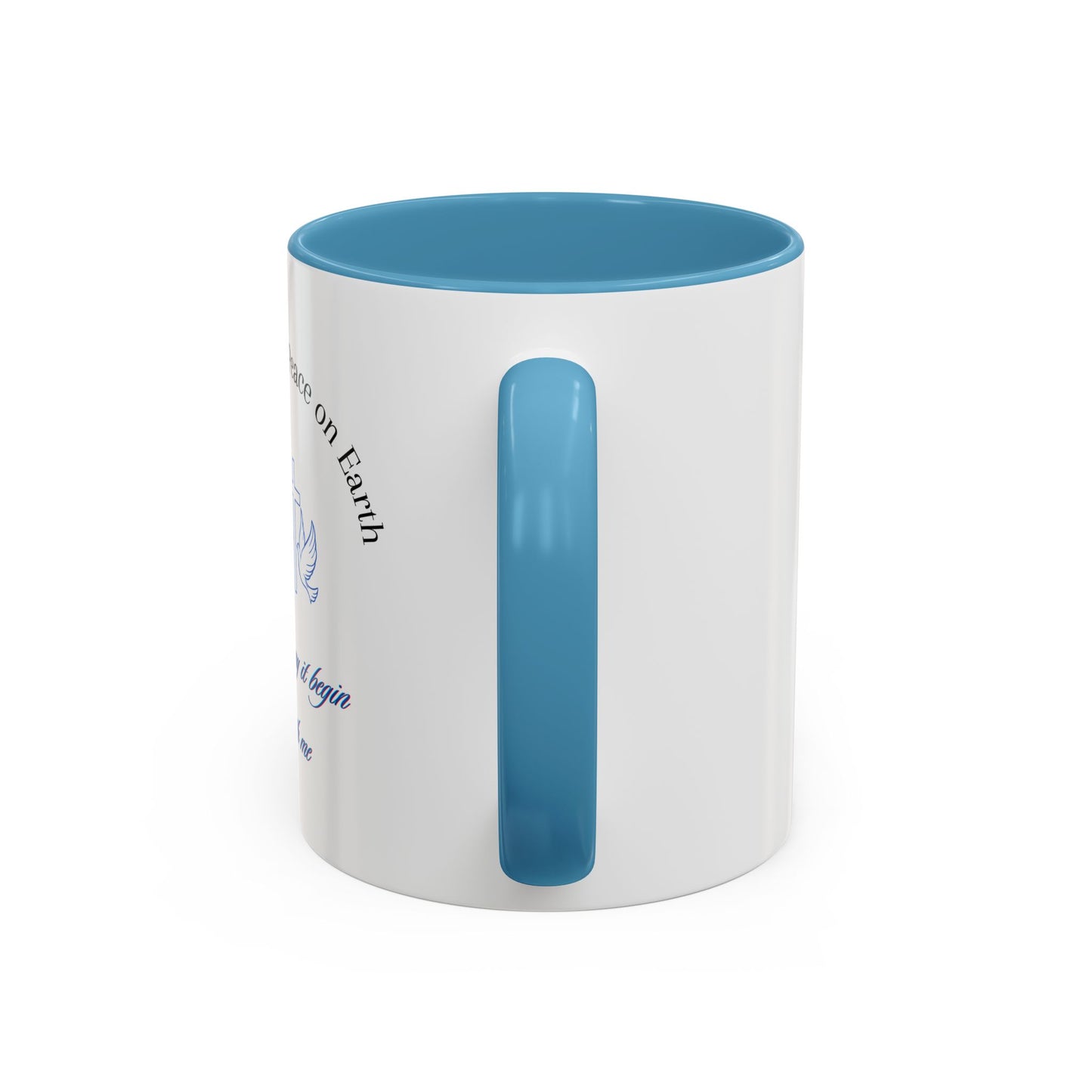 Inspirational, Reminding us of the need for Christ true peace Accent Coffee Mug, 11oz. Wonderful gift for self or a friend