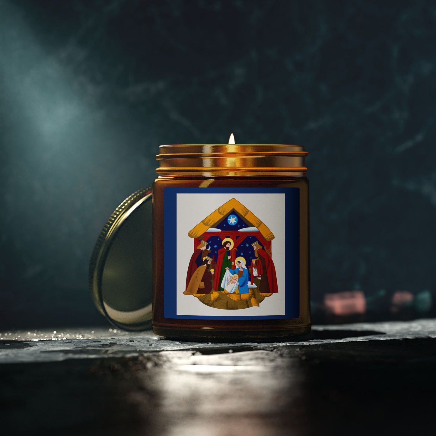 Nativity Scene Scented Candles, Cozy Home Decor, Holiday Gift, Aromatherapy, Christmas, Spiritual Healing, Unique Candles