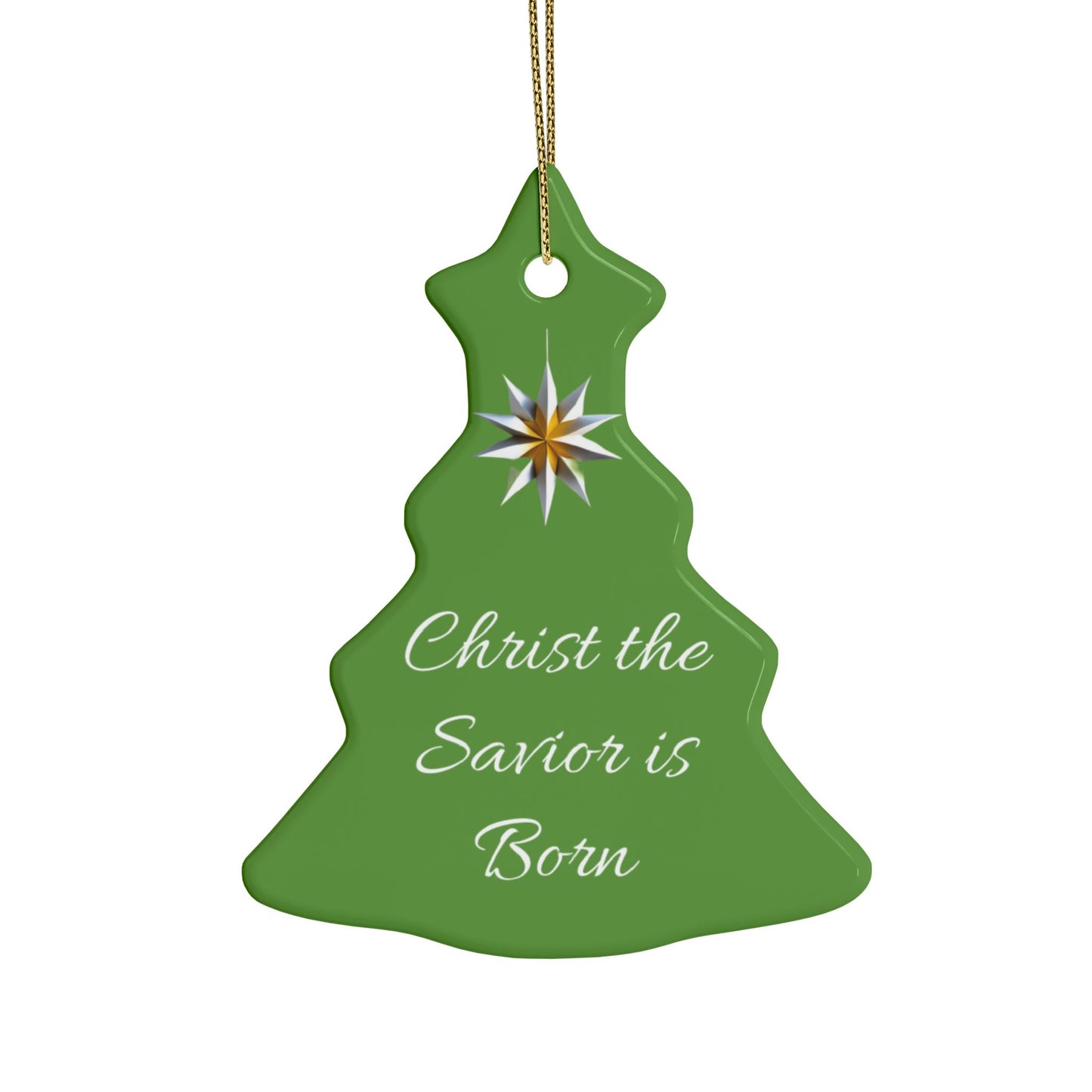 Christ the Savior is Born Ceramic Ornaments (1pcs, 5pcs, 10pcs, 20pcs) Wonderful gift for a friend, family to hang on your tree