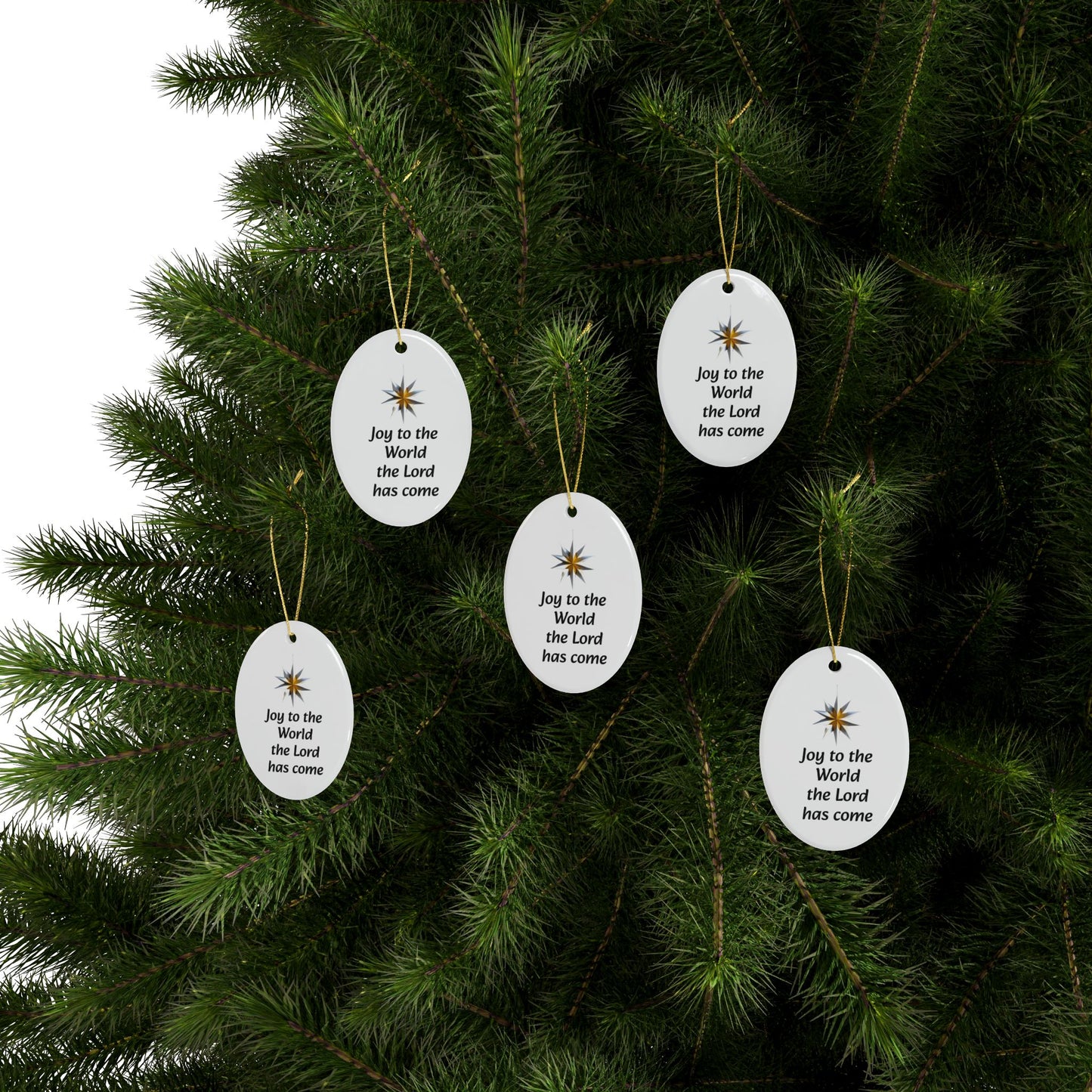 Joy to the World Ceramic Ornaments (1pcs, 5pcs, 10pcs, 20pcs)