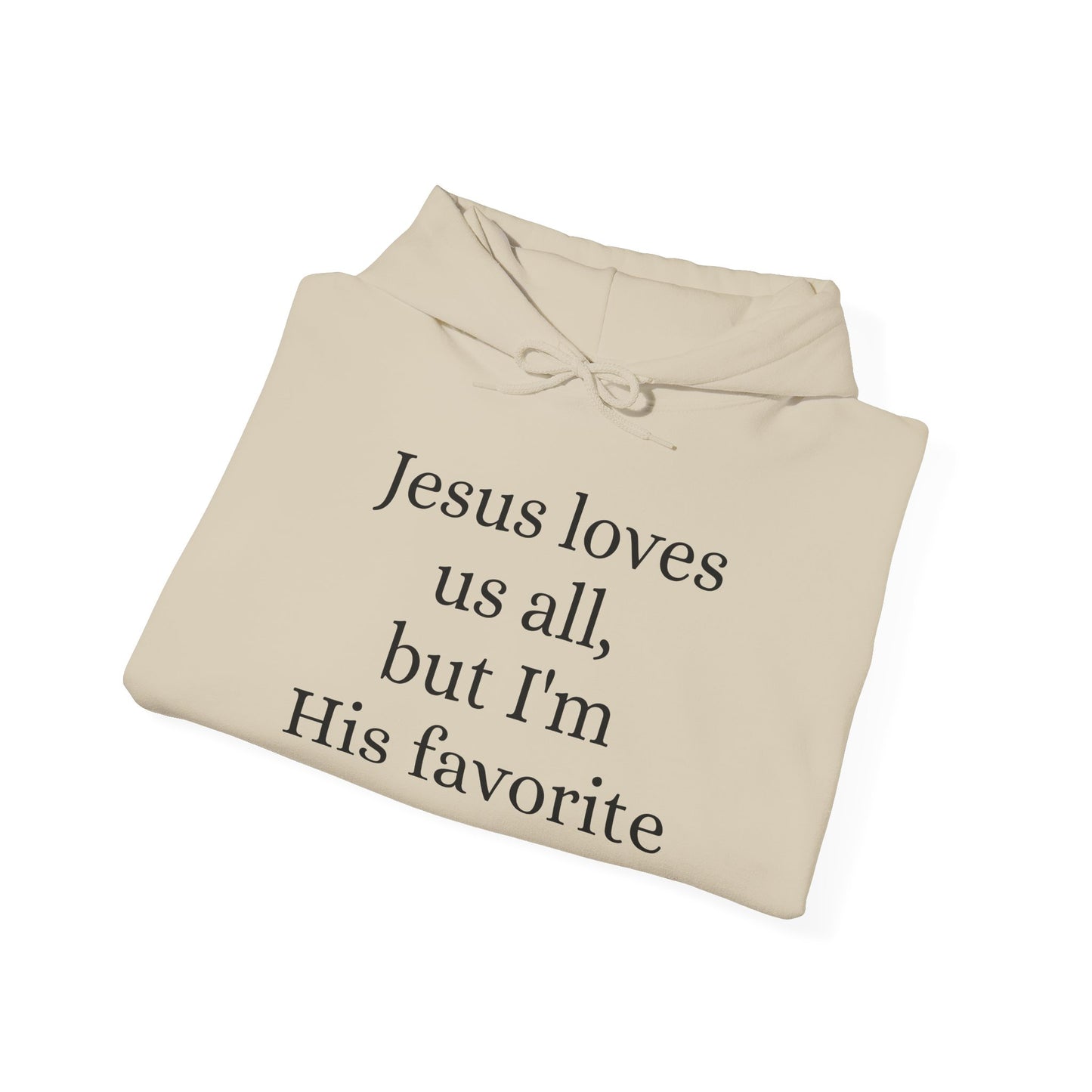 Jesus loves us all - but I'm His Favorite Hooded Sweatshirt