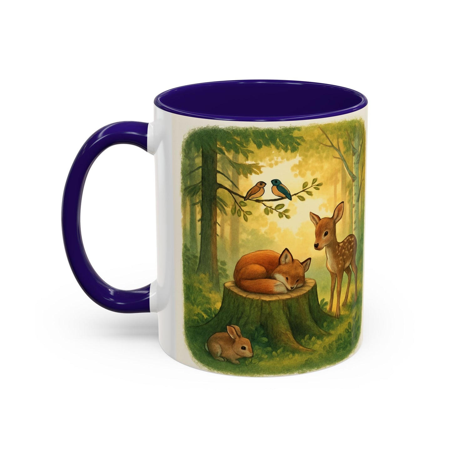 Inspisration Deer and Fox mug— "Lord, let there be peace and let it begin with me"