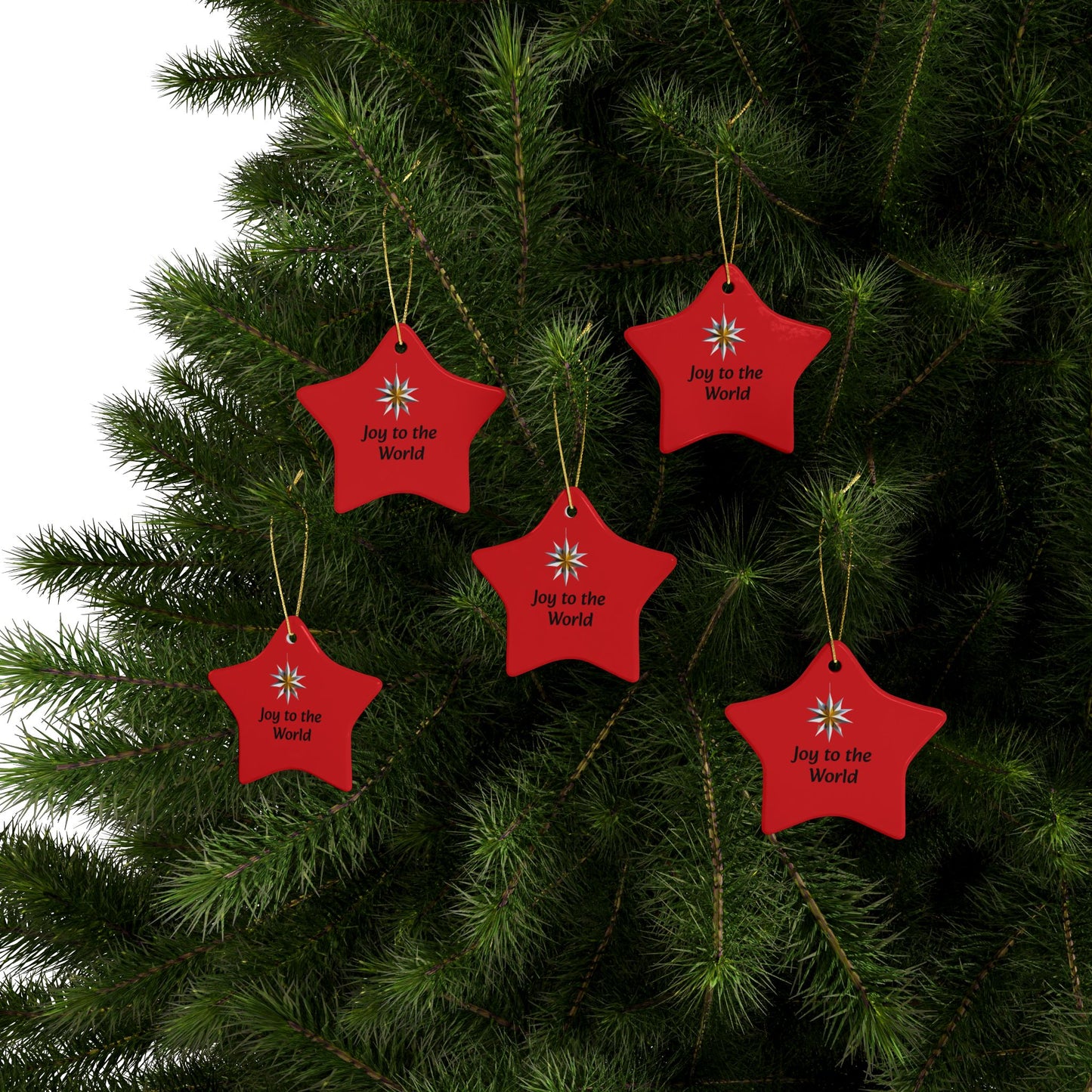 Joy to the World Ceramic Ornaments (1pcs, 5pcs,10 and 20 piece bundles). Wonderful individual gifts