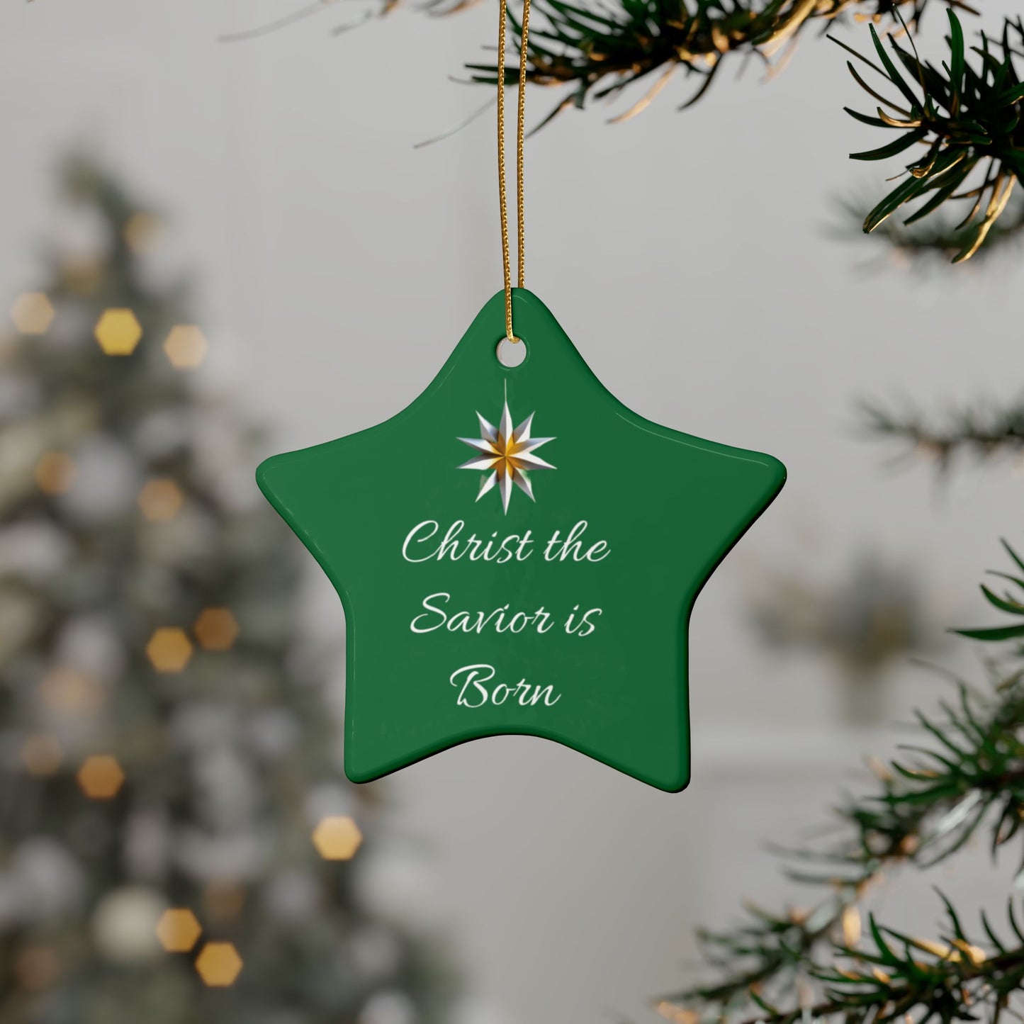 Christ the Savior is Born Ceramic Ornaments (1pcs, 5pcs, 10pcs, 20pcs) Wonderful gift for a friend, family to hang on your tree