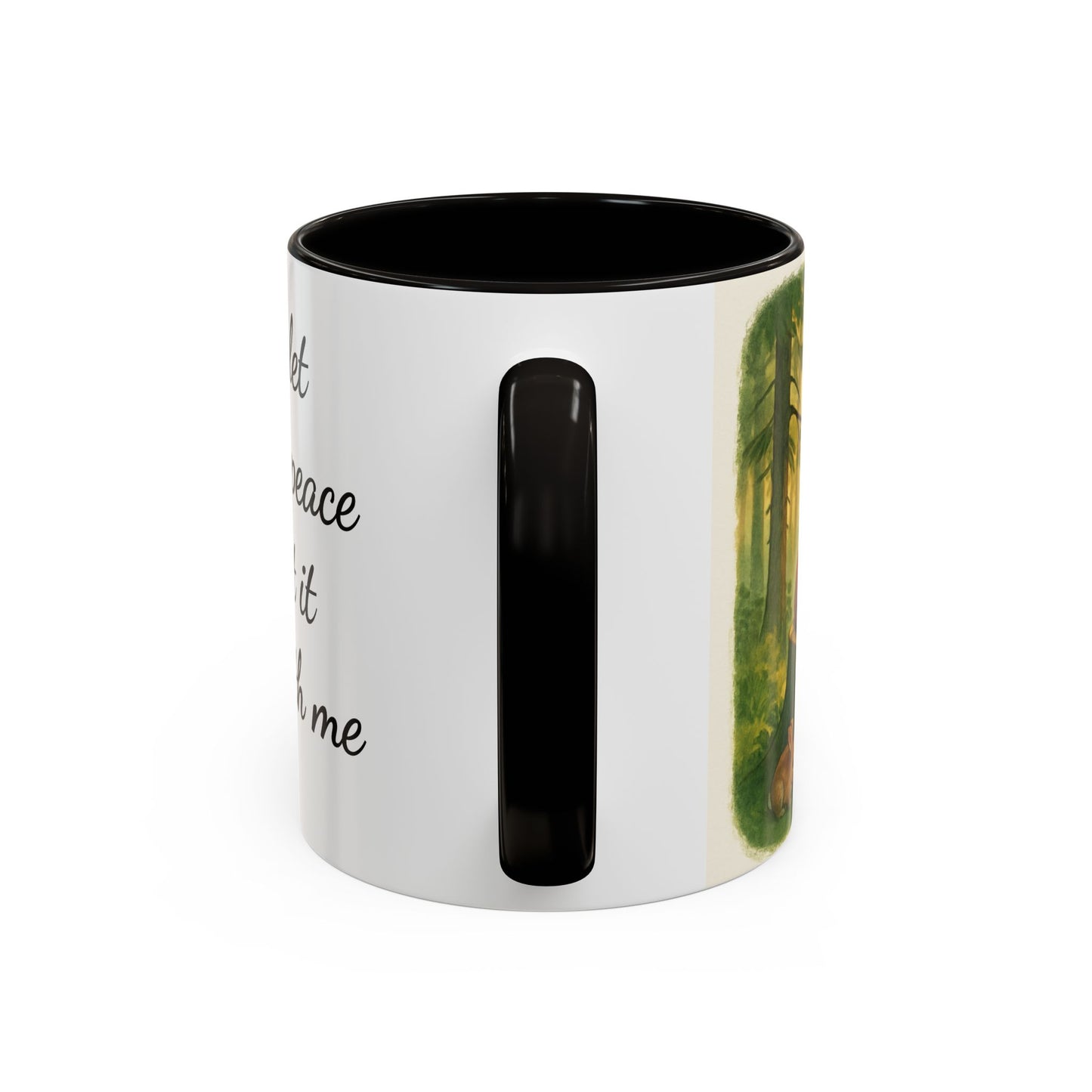 Inspisration Deer and Fox mug— "Lord, let there be peace and let it begin with me"