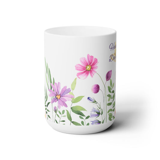 Happy, Joyful gift Ceramic Mug 15oz