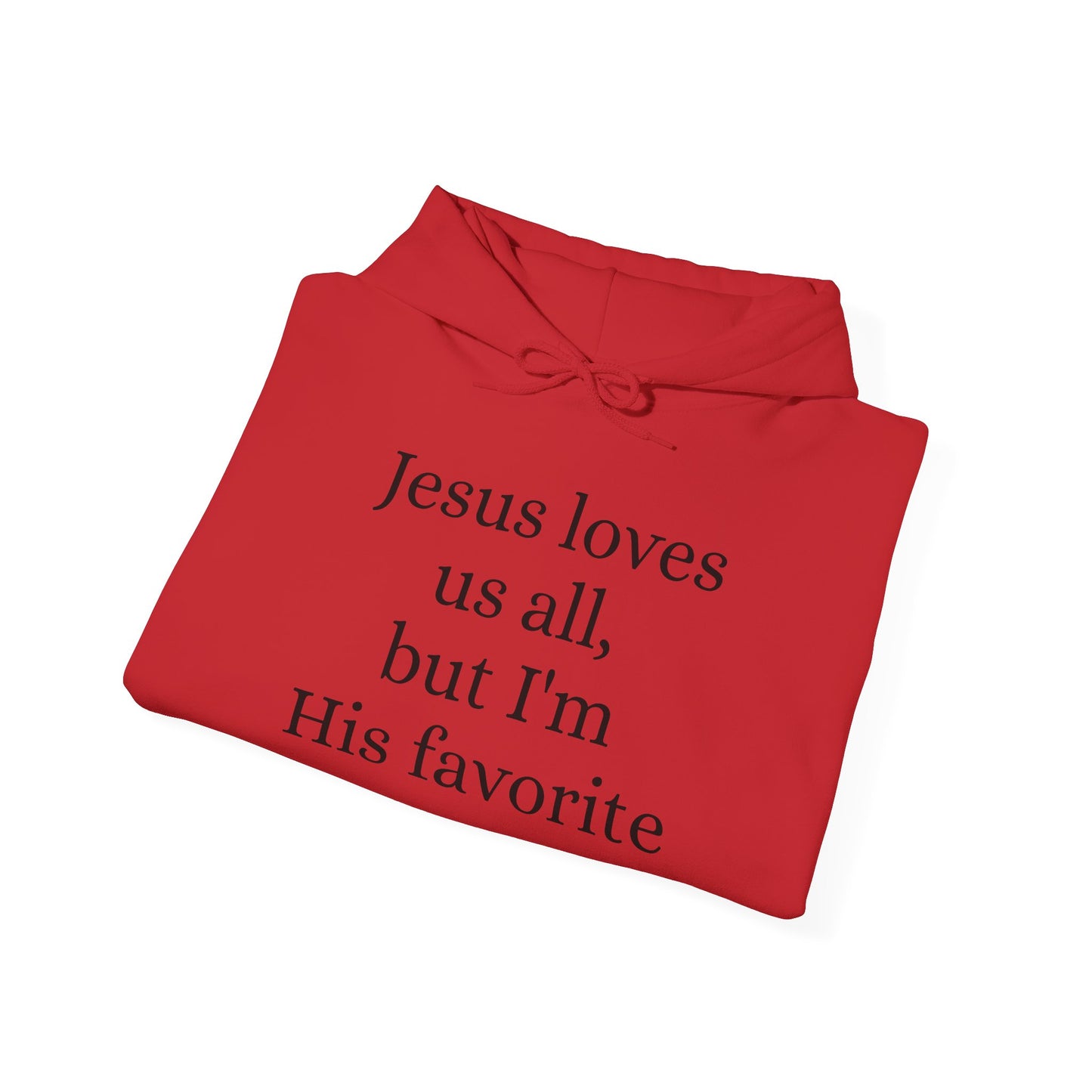 Jesus loves us all - but I'm His Favorite Hooded Sweatshirt