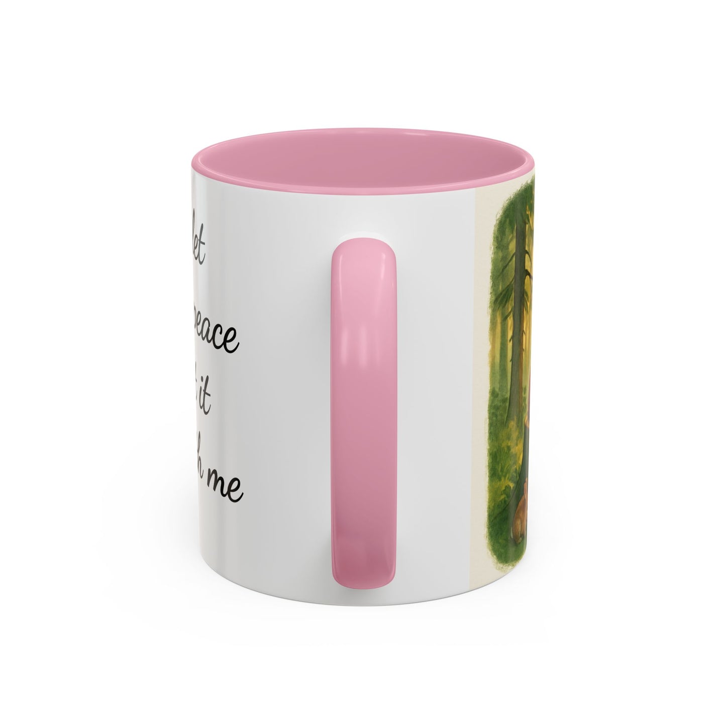Inspisration Deer and Fox mug— "Lord, let there be peace and let it begin with me"