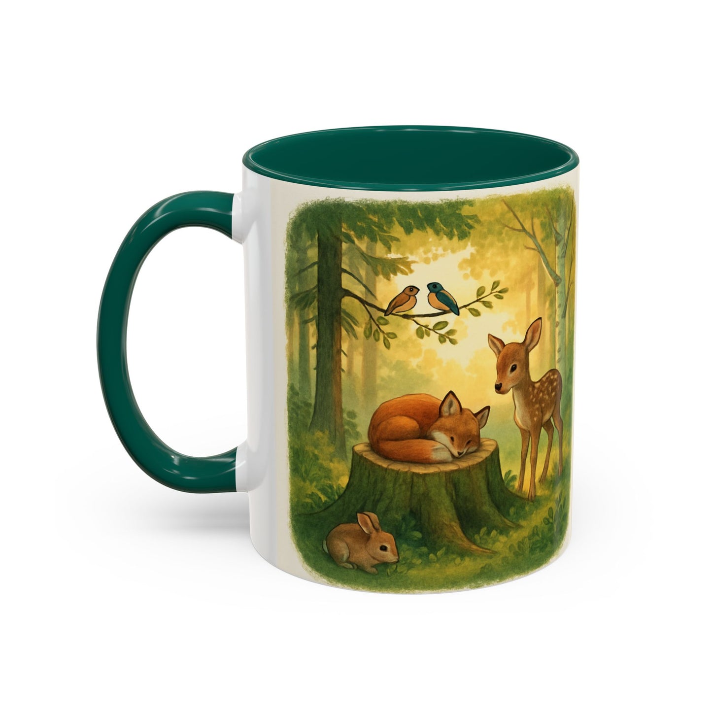 Inspisration Deer and Fox mug— "Lord, let there be peace and let it begin with me"