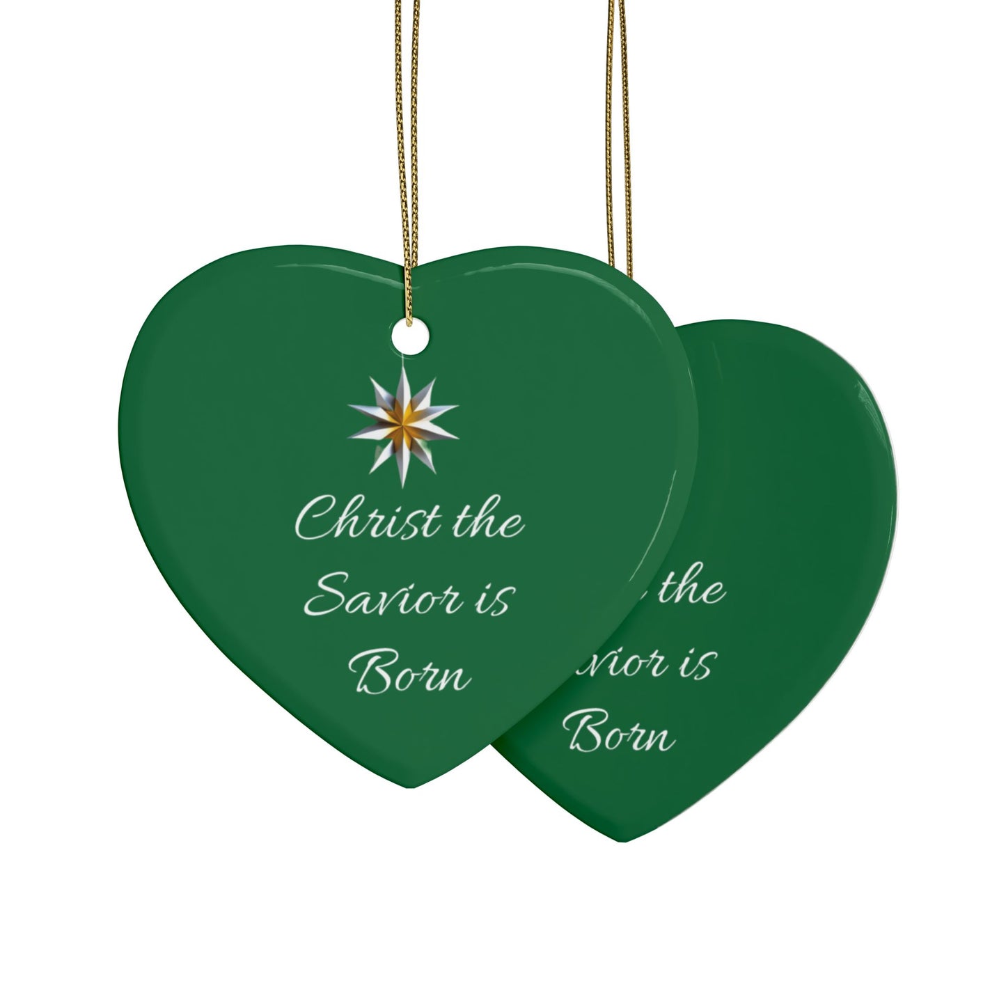 Christ the Savior is Born Ceramic Ornaments (1pcs, 5pcs, 10pcs, 20pcs) Wonderful gift for a friend, family to hang on your tree