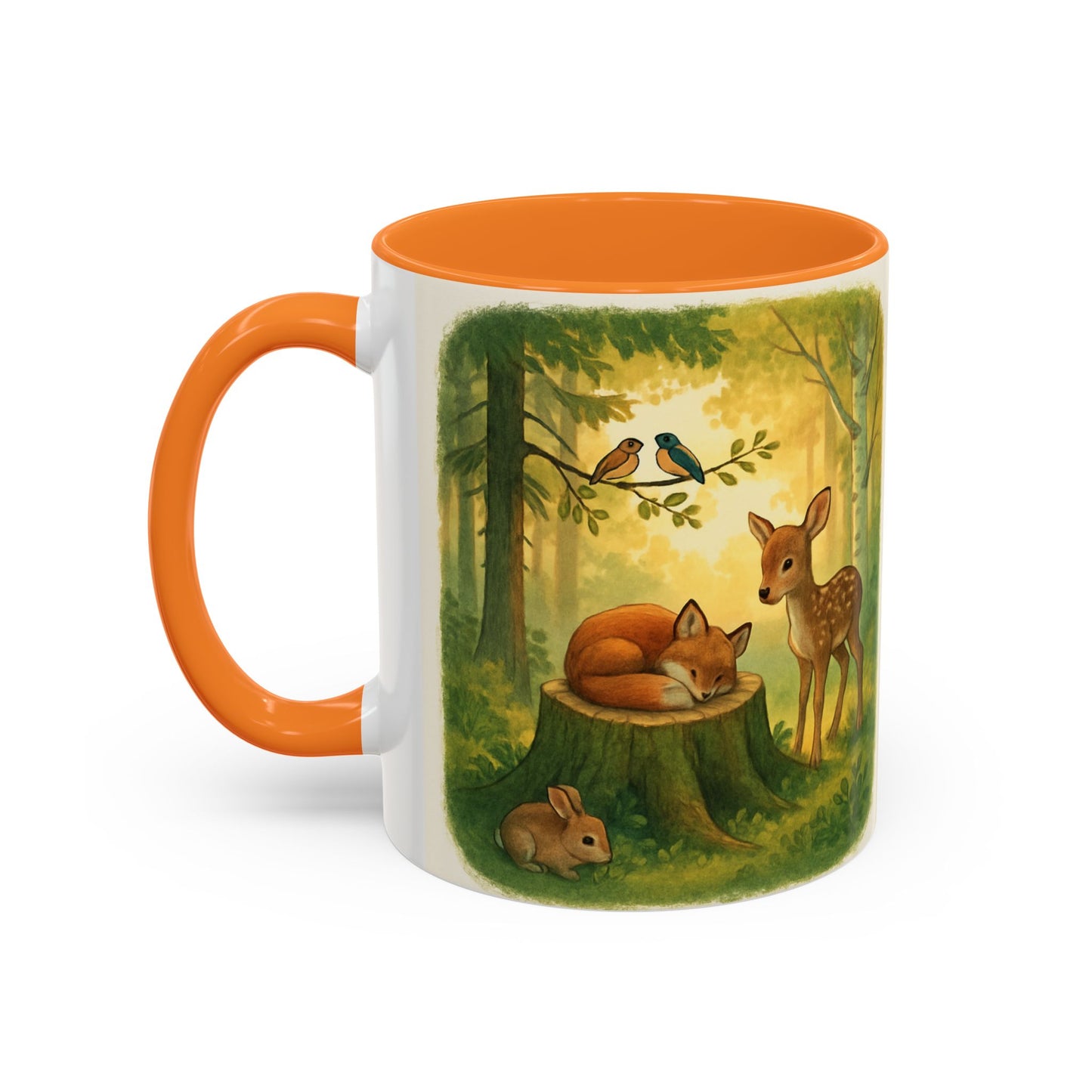 Inspisration Deer and Fox mug— "Lord, let there be peace and let it begin with me"