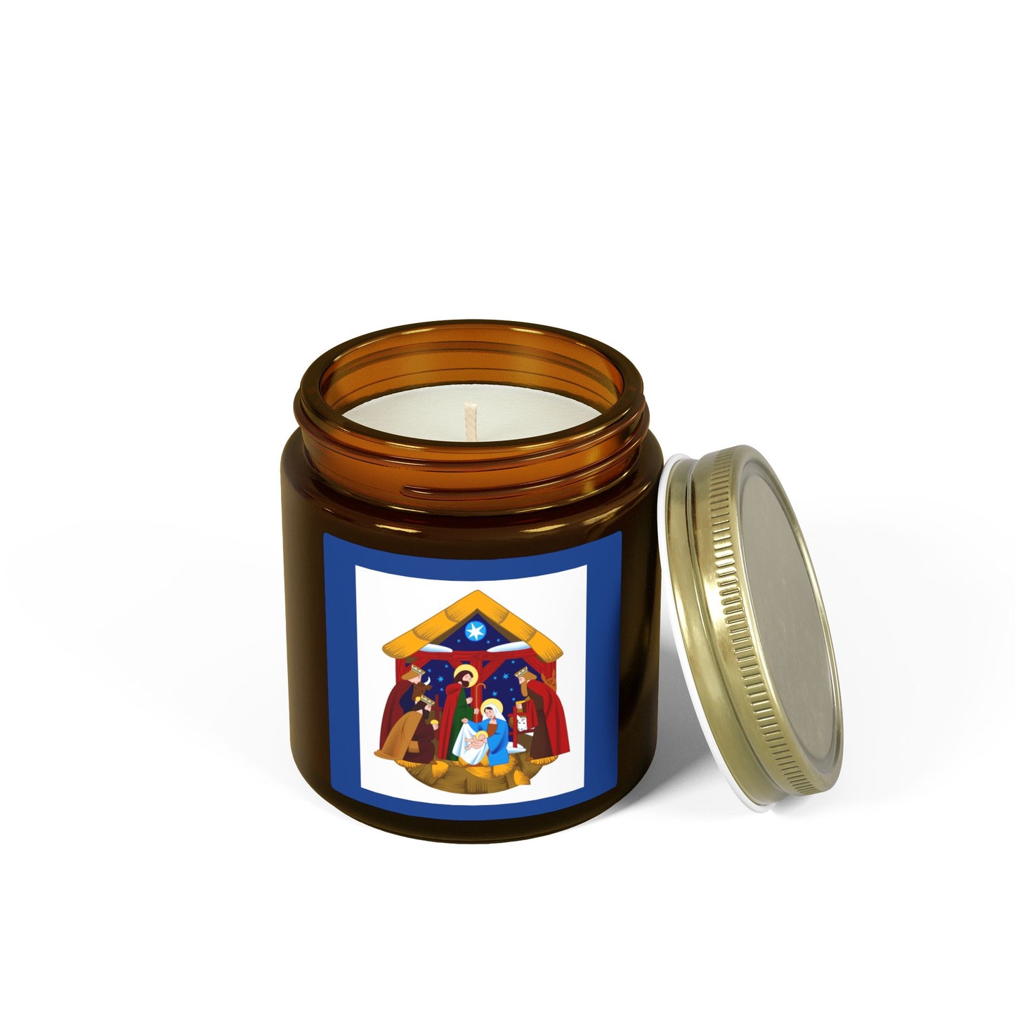 Nativity Scene Scented Candles, Cozy Home Decor, Holiday Gift, Aromatherapy, Christmas, Spiritual Healing, Unique Candles