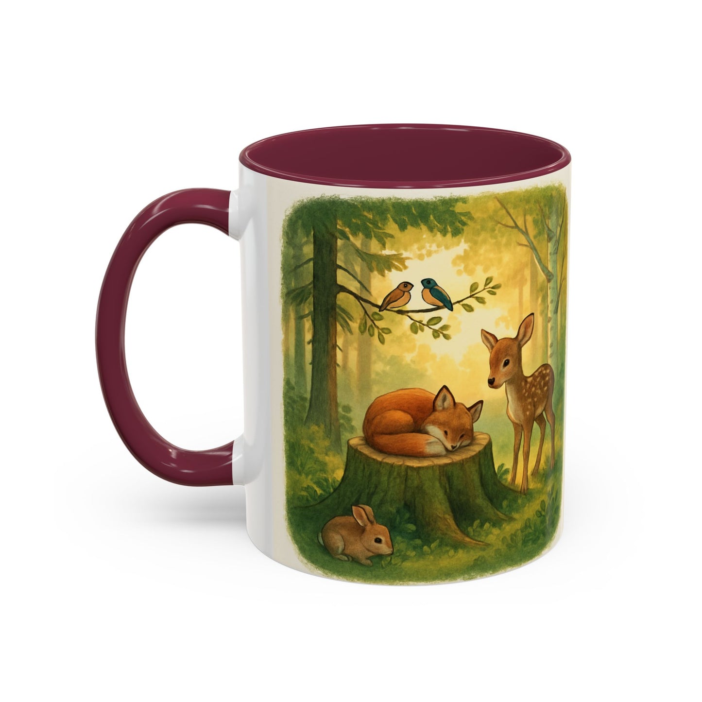 Inspisration Deer and Fox mug— "Lord, let there be peace and let it begin with me"