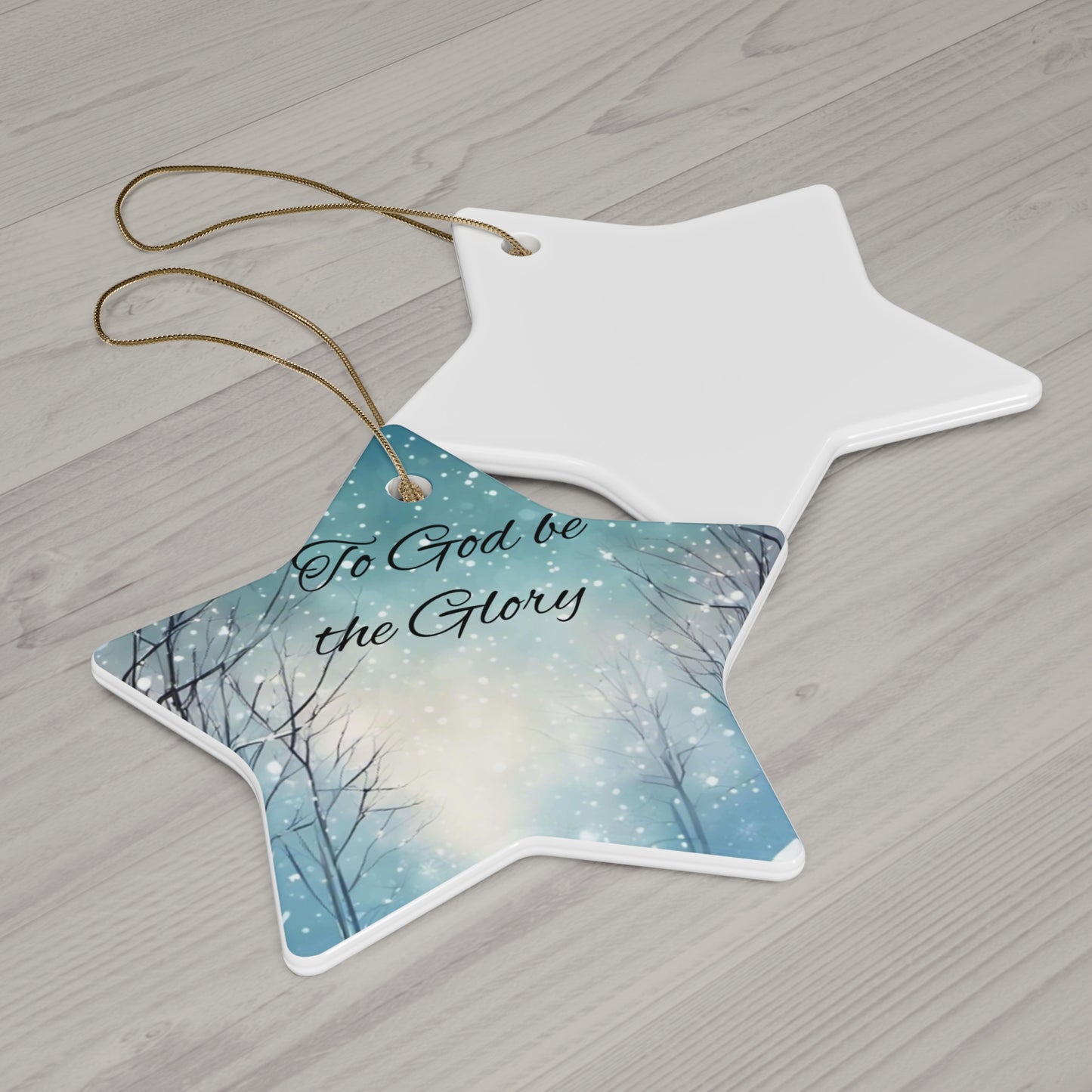 Ceramic Christmas Ornament Set, Beautiful Star Decoration for Holiday Gifting, Religious and Spiritual Home Decor, Meaningful Keepsake