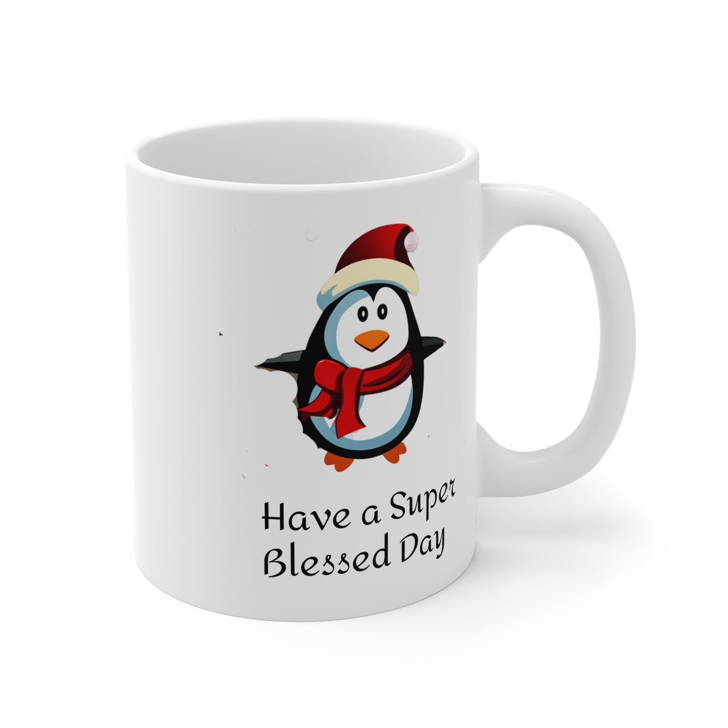Blessed Day Happy Penquin Ceramic Mugs (11oz\15oz\20oz) Great Gift