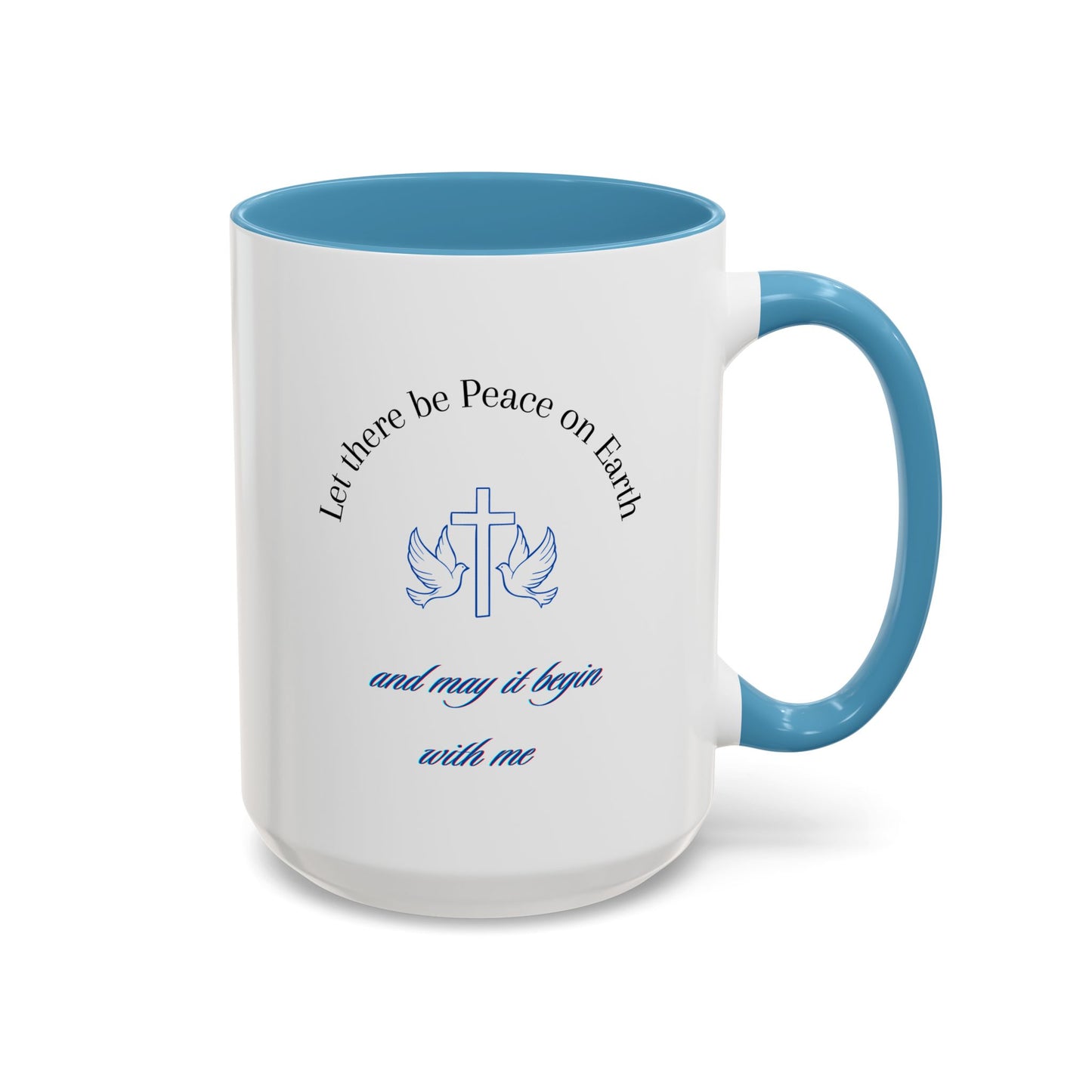 Inspirational, Reminding us of the need for Christ true peace Accent Coffee Mug, 11oz. Wonderful gift for self or a friend