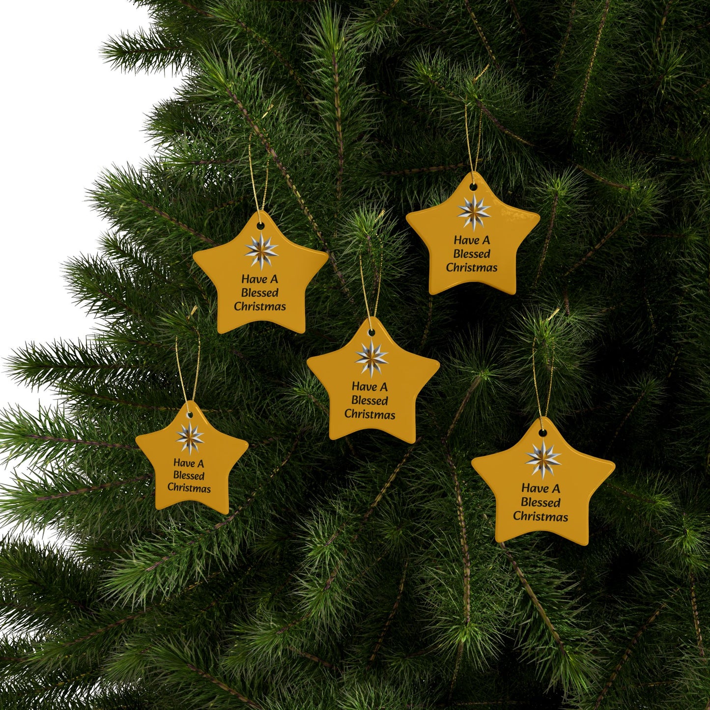 Have a Blessed Christmas Ceramic Ornaments (1pcs, 5pcs, 10pcs, 20pcs)